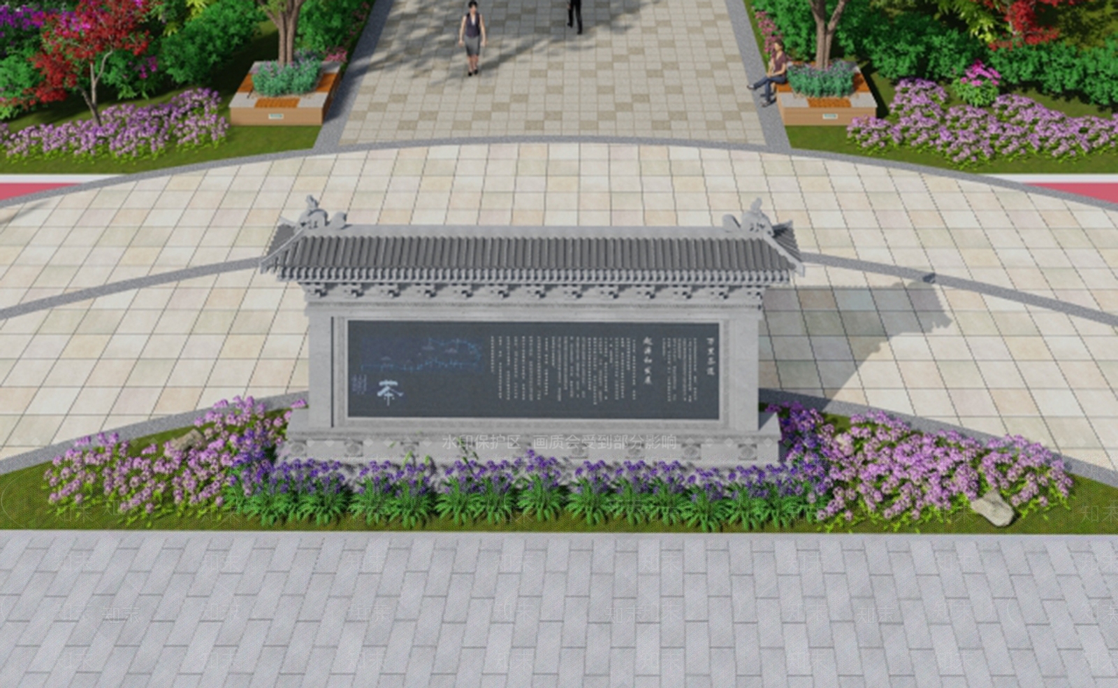 中式景墙SU模型下载【ID:1189114874】