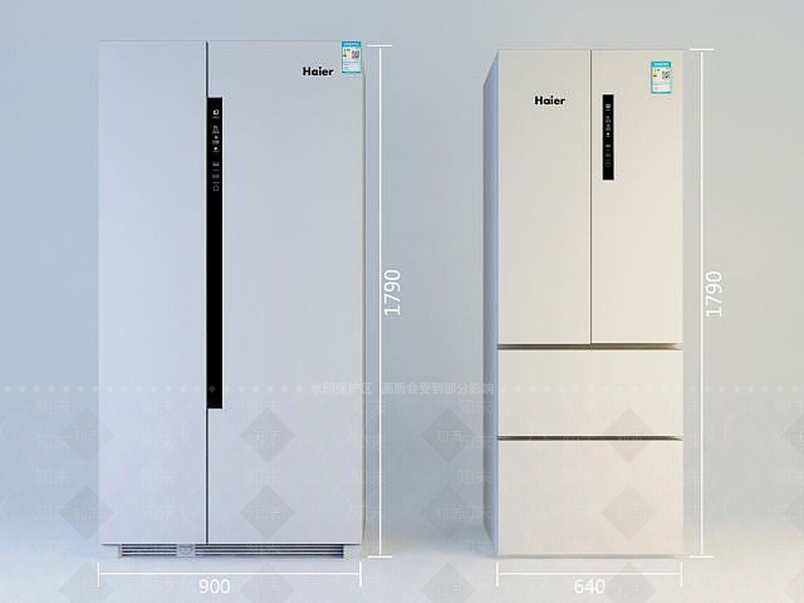 现代冰箱3D模型下载【ID:1189116251】