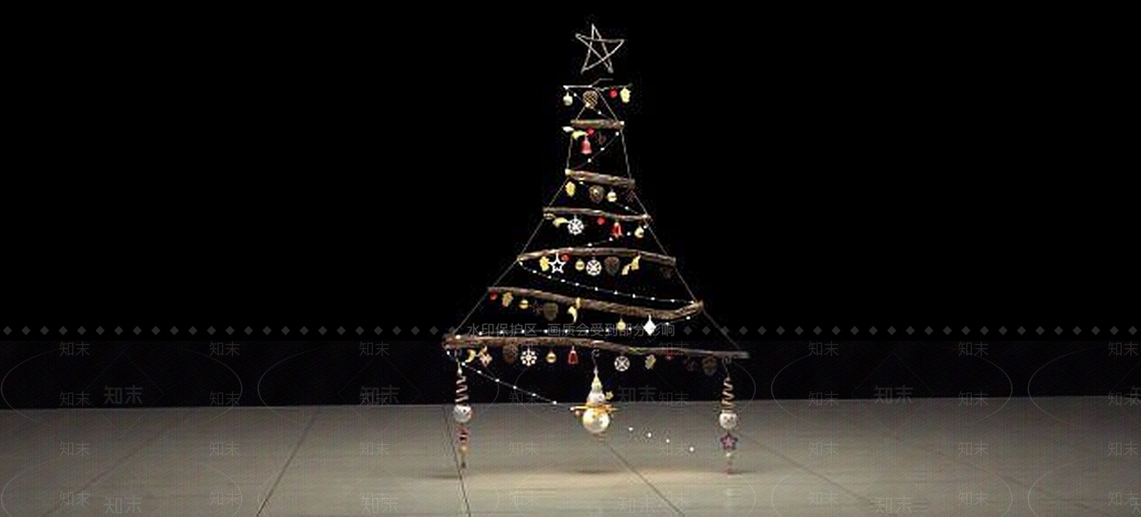 现代圣诞树3D模型下载【ID:1189116860】