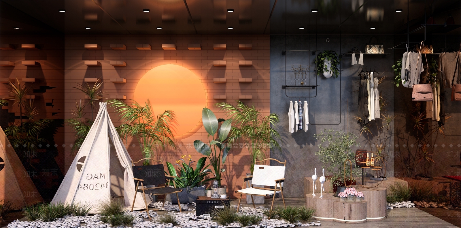 现代中古服装店SU模型下载【ID:1189290652】