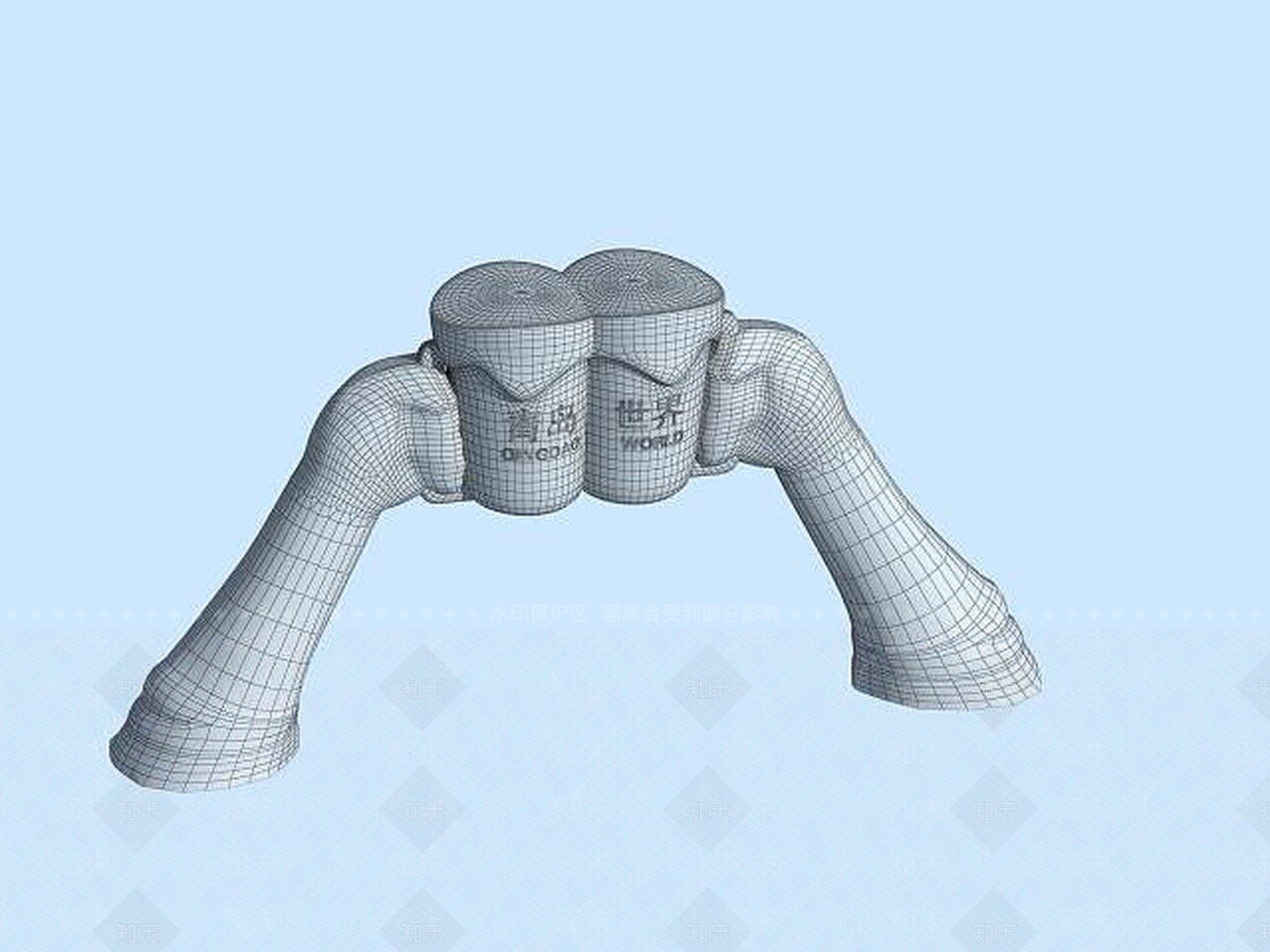 现代青岛啤酒节干杯雕塑3D模型下载【ID:1189120624】