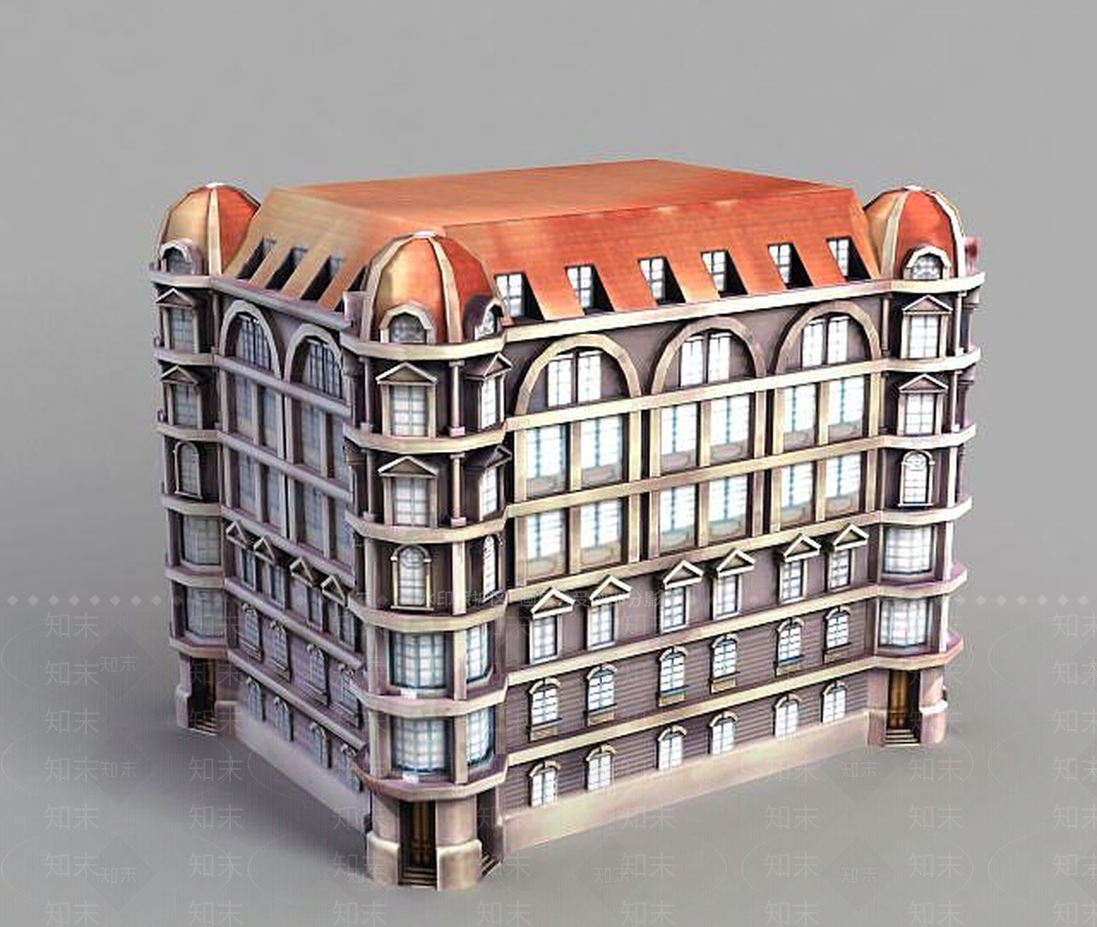 现代游戏场景大楼装饰3D模型下载【ID:1189121153】
