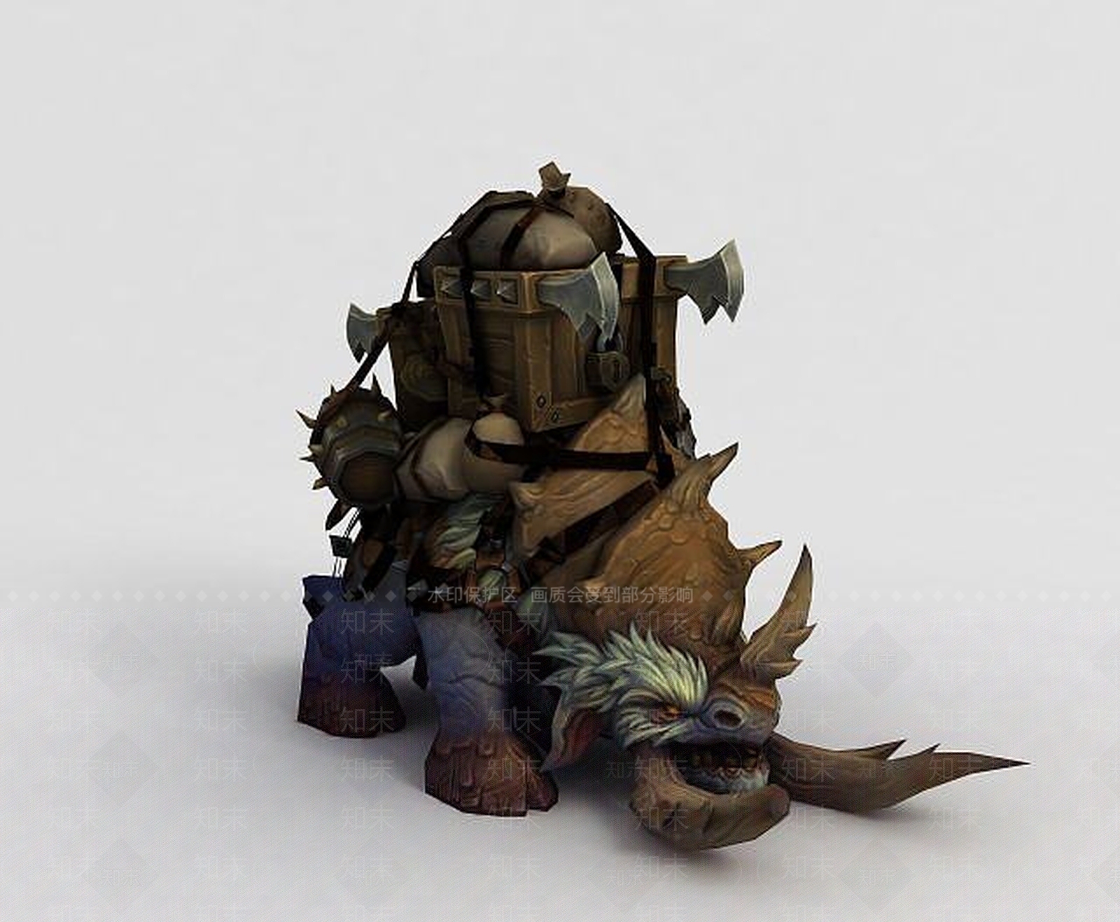 现代魔兽世界游戏怪兽角色造型3D模型下载【ID:1189121368】