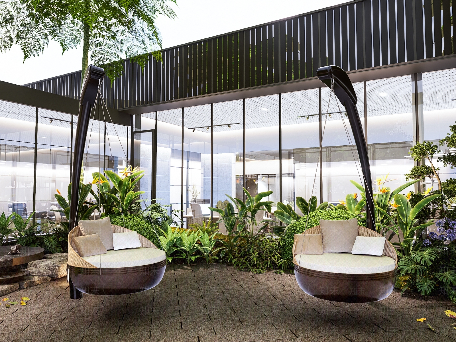 现代秋千SU模型下载【ID:1189122518】