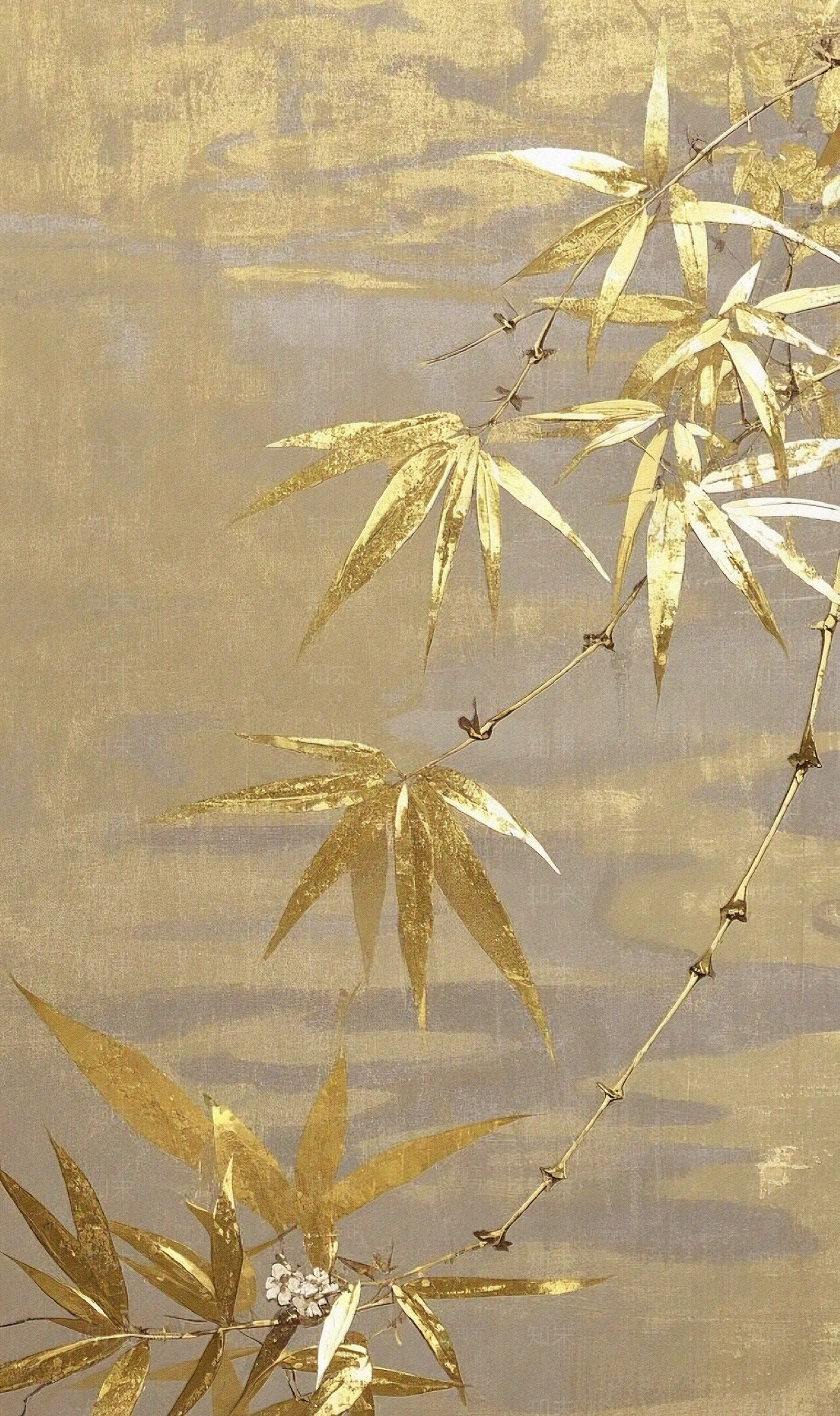 新中式中式植物壁纸贴图下载【ID:1189123774】