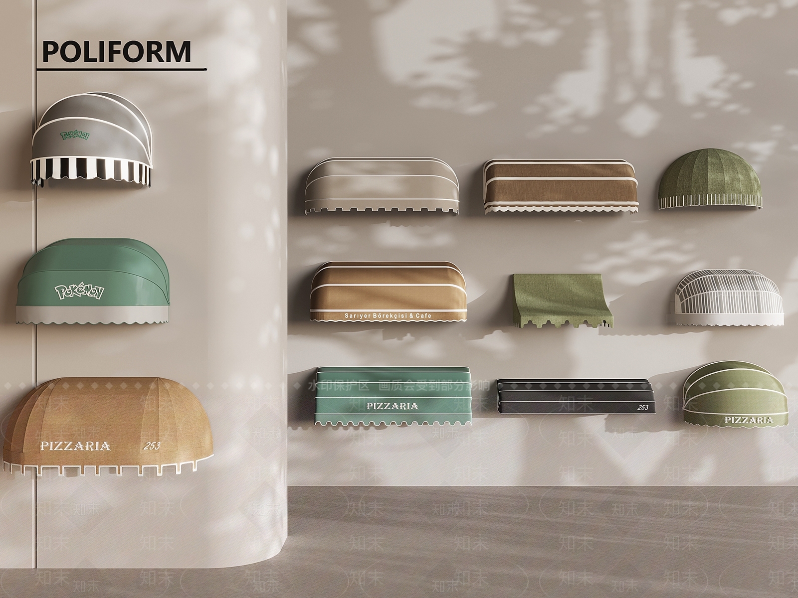 现代遮阳棚3D模型下载【ID:1189132278】