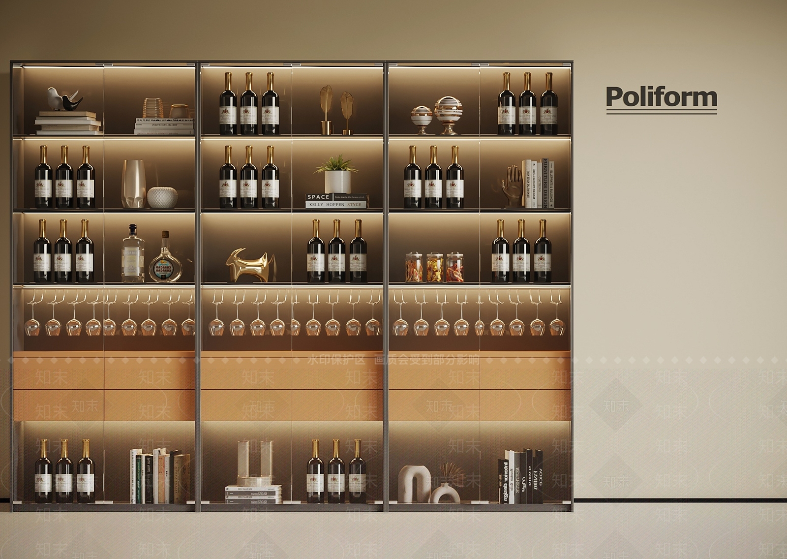 现代酒柜3D模型下载【ID:1189134004】