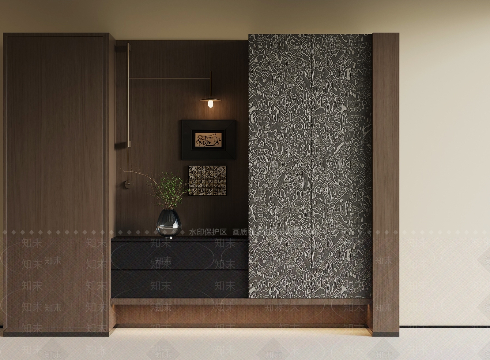 现代意式鞋柜SU模型下载【ID:1189135484】