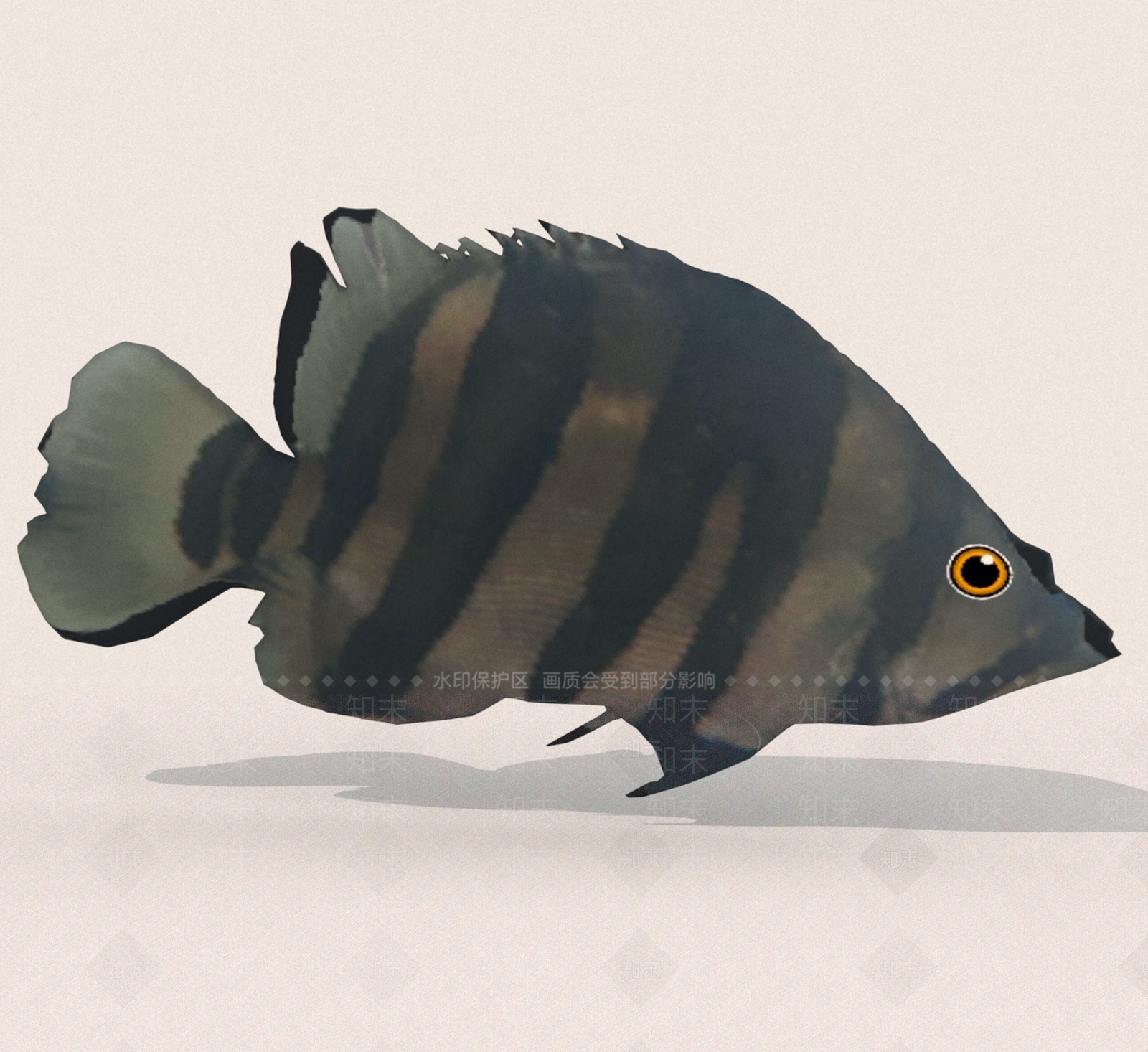 水生类动物3D模型下载【ID:1189138740】