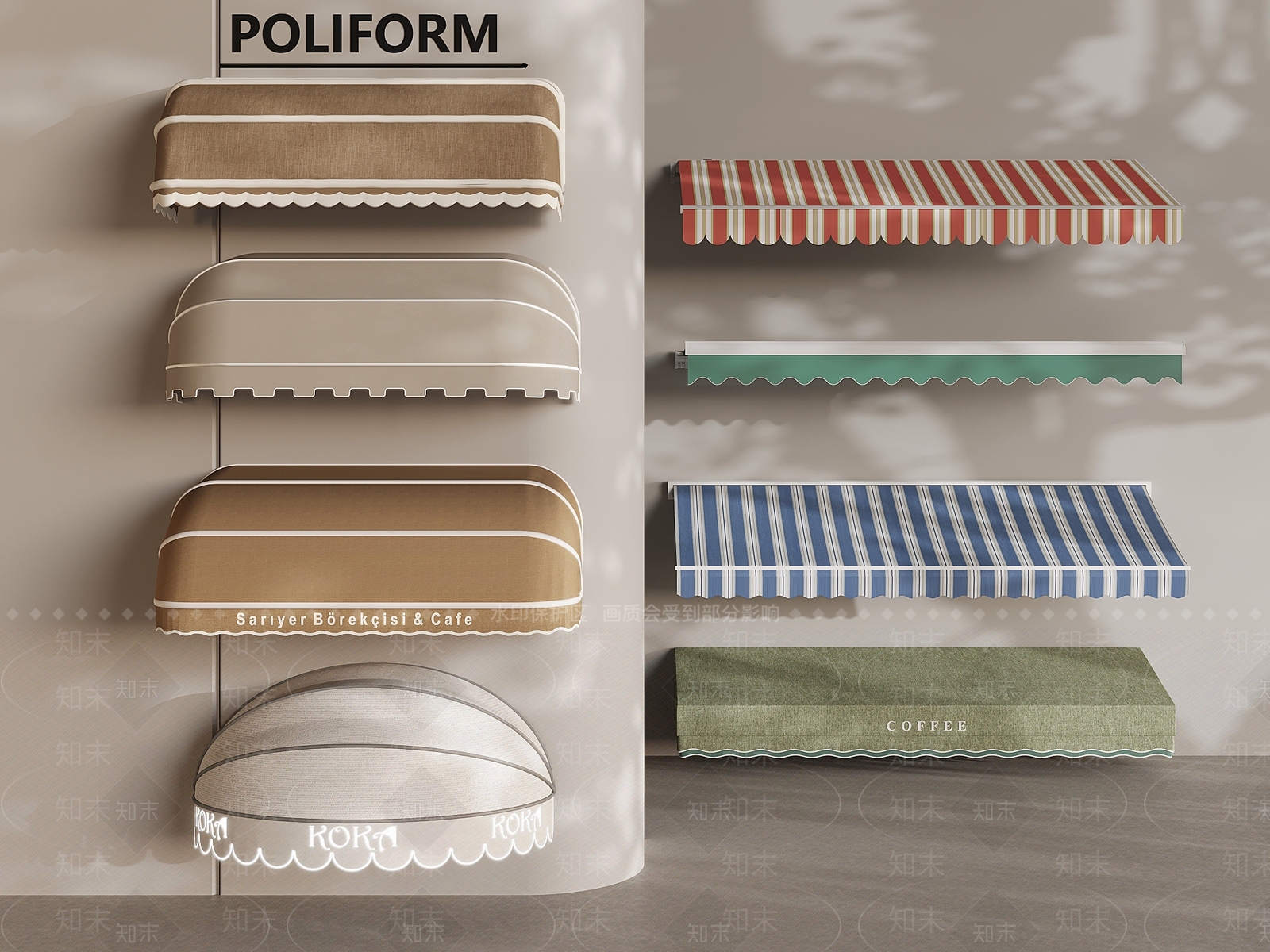 现代遮阳棚3D模型下载【ID:1189138319】