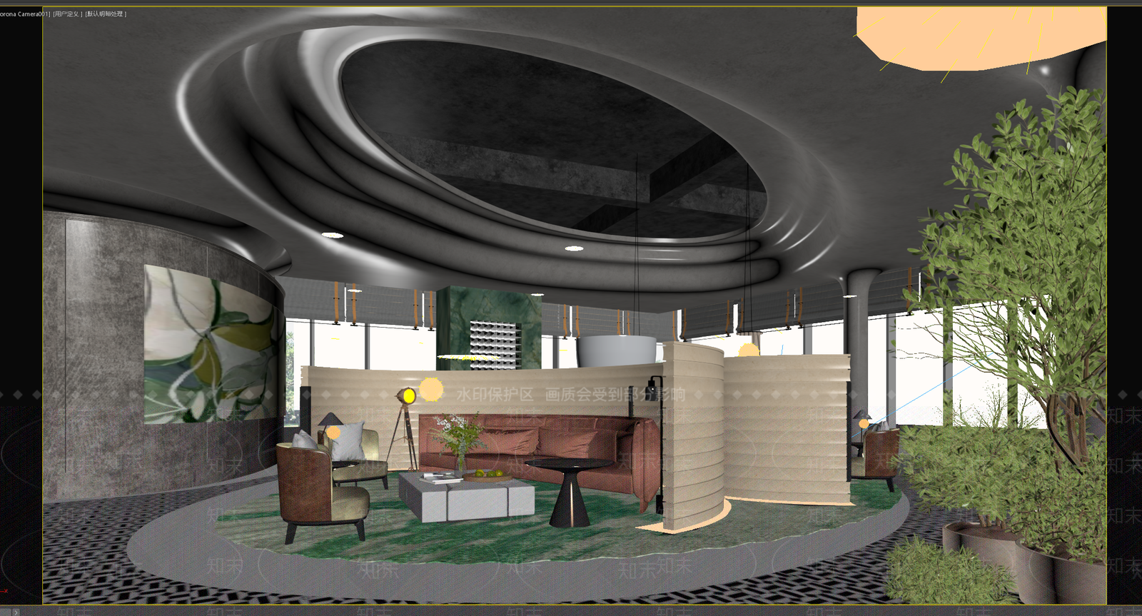 现代售楼处3D模型下载【ID:1189142184】