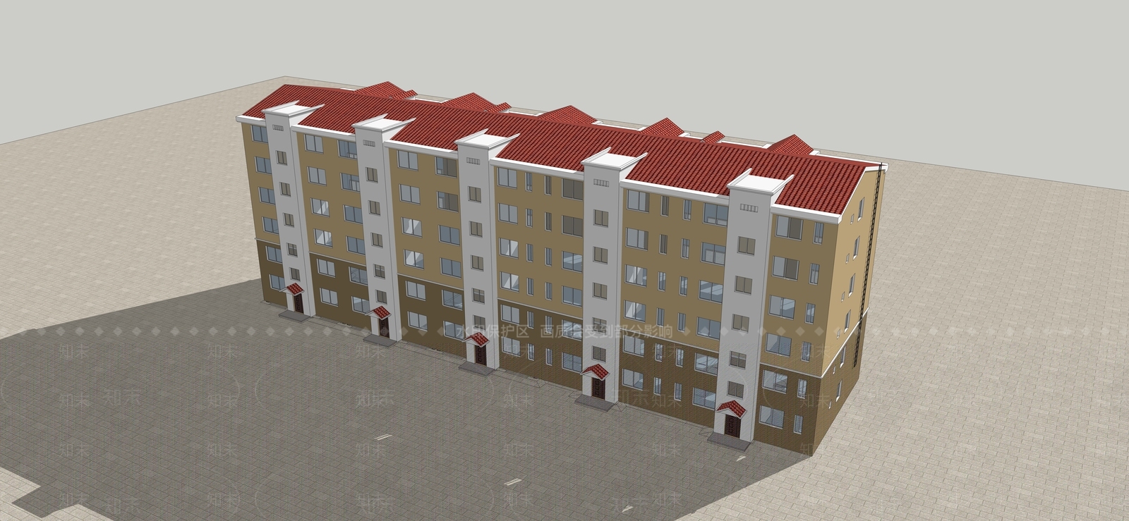 简欧多层住宅SU模型下载【ID:1189143034】