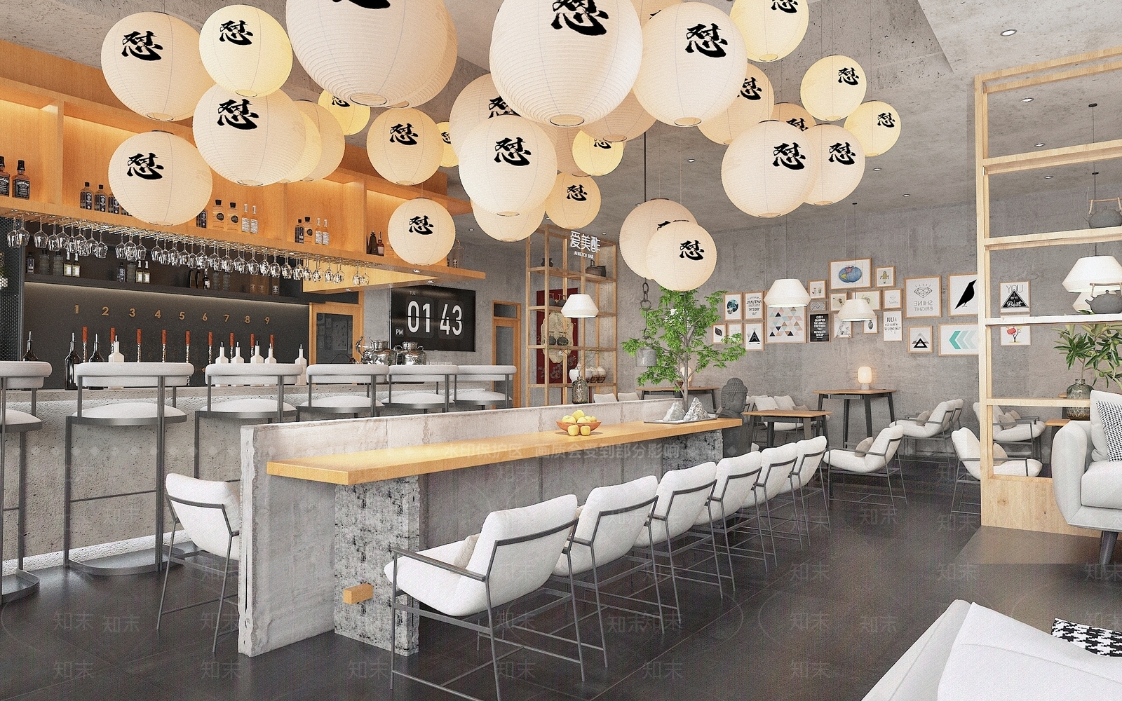 新中式酒馆3D模型下载【ID:1189157506】