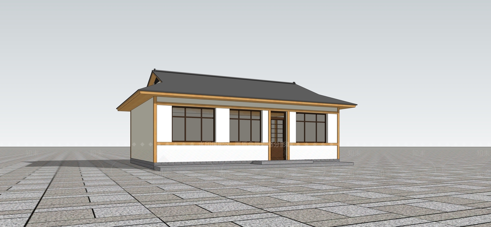 新中式乡村民房SU模型下载【ID:1189158109】