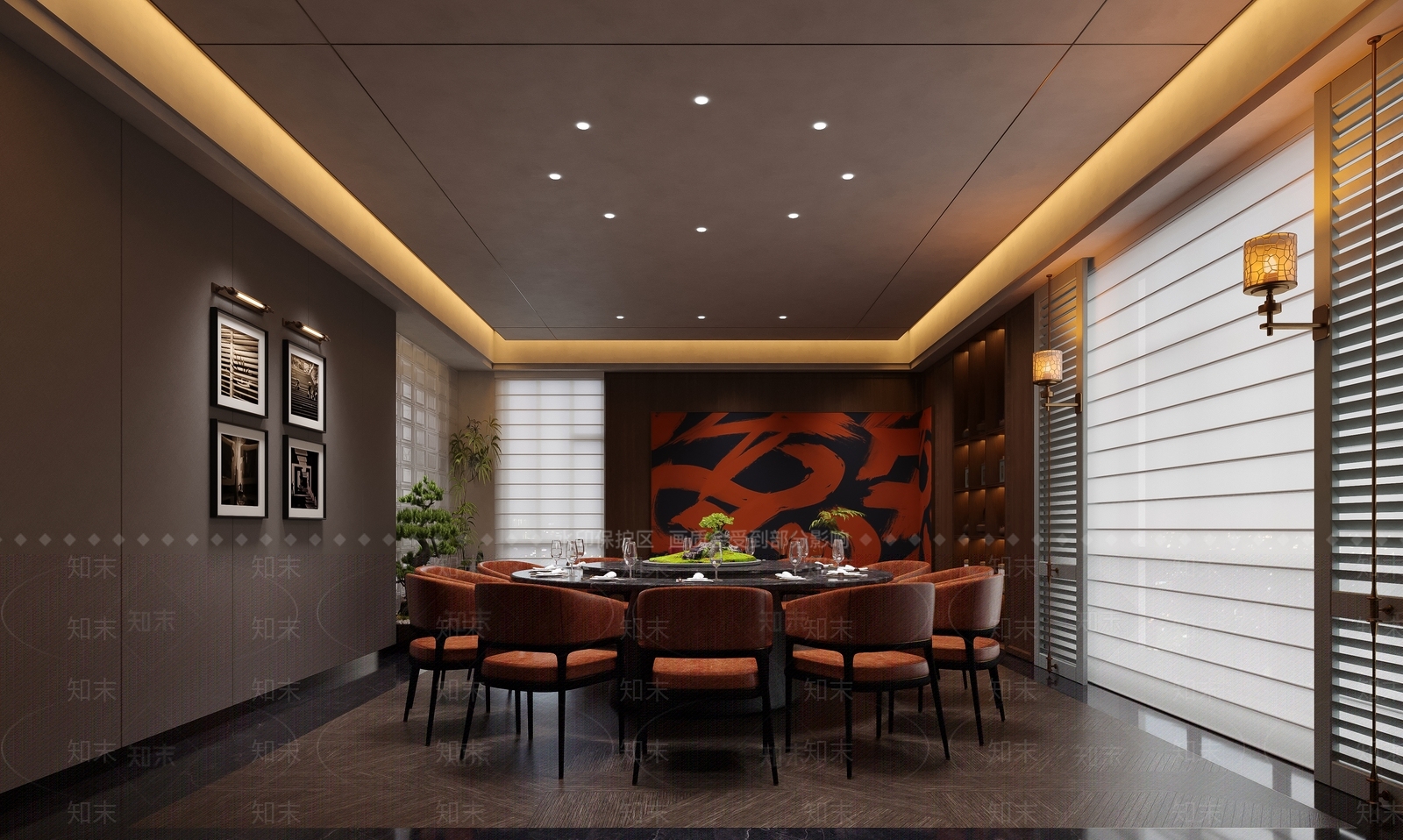 新中式包厢3D模型下载【ID:1215065327】