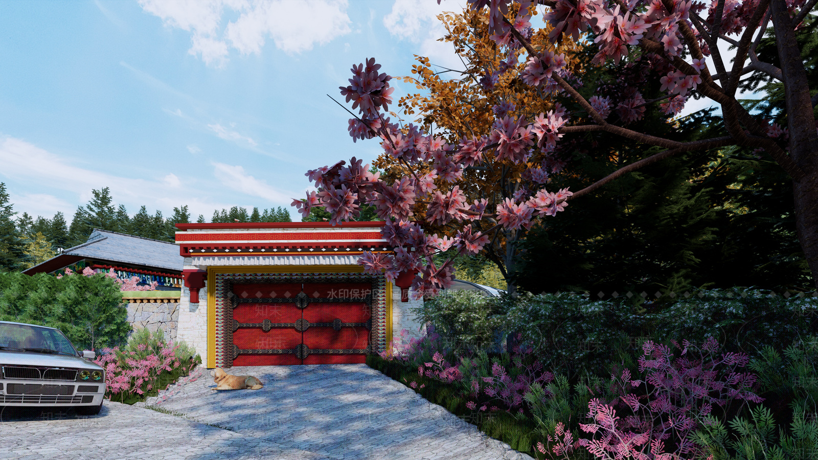 中式乡村民房SU模型下载【ID:1189160986】
