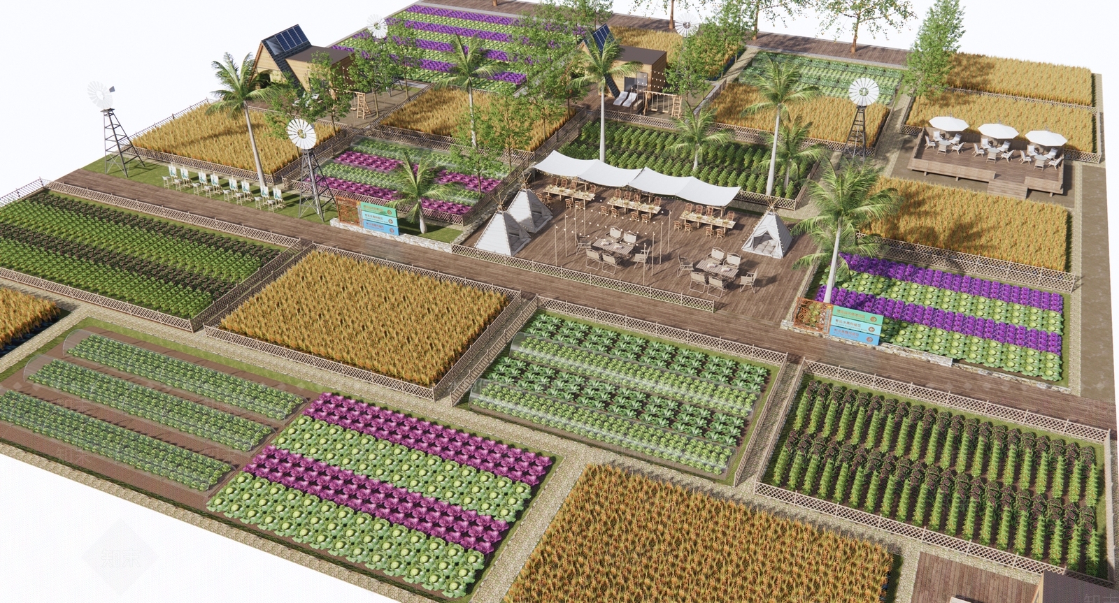 现代农场SU模型下载【ID:1189161199】