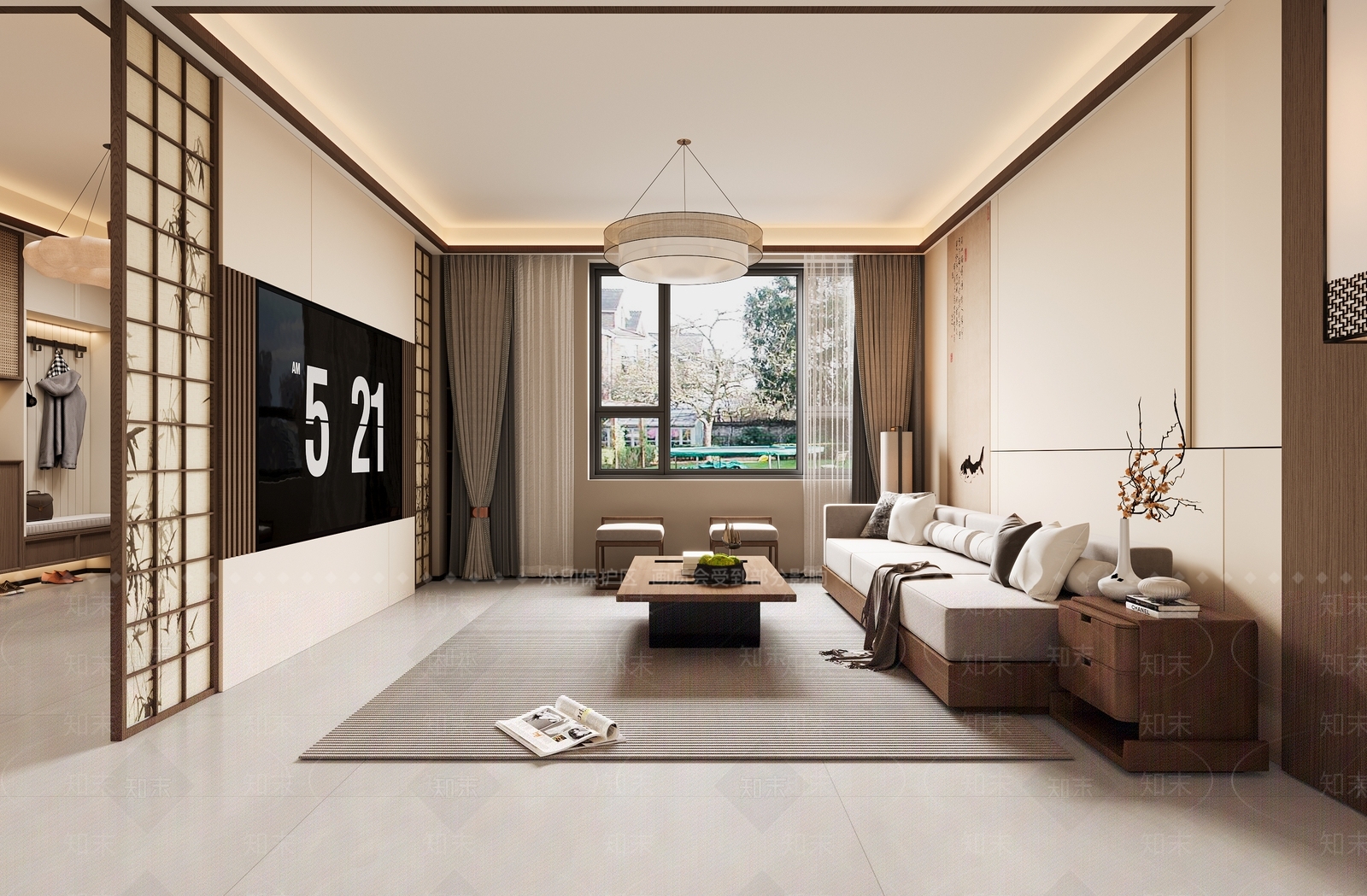 新中式封闭式厨房3D模型下载【ID:1215065560】