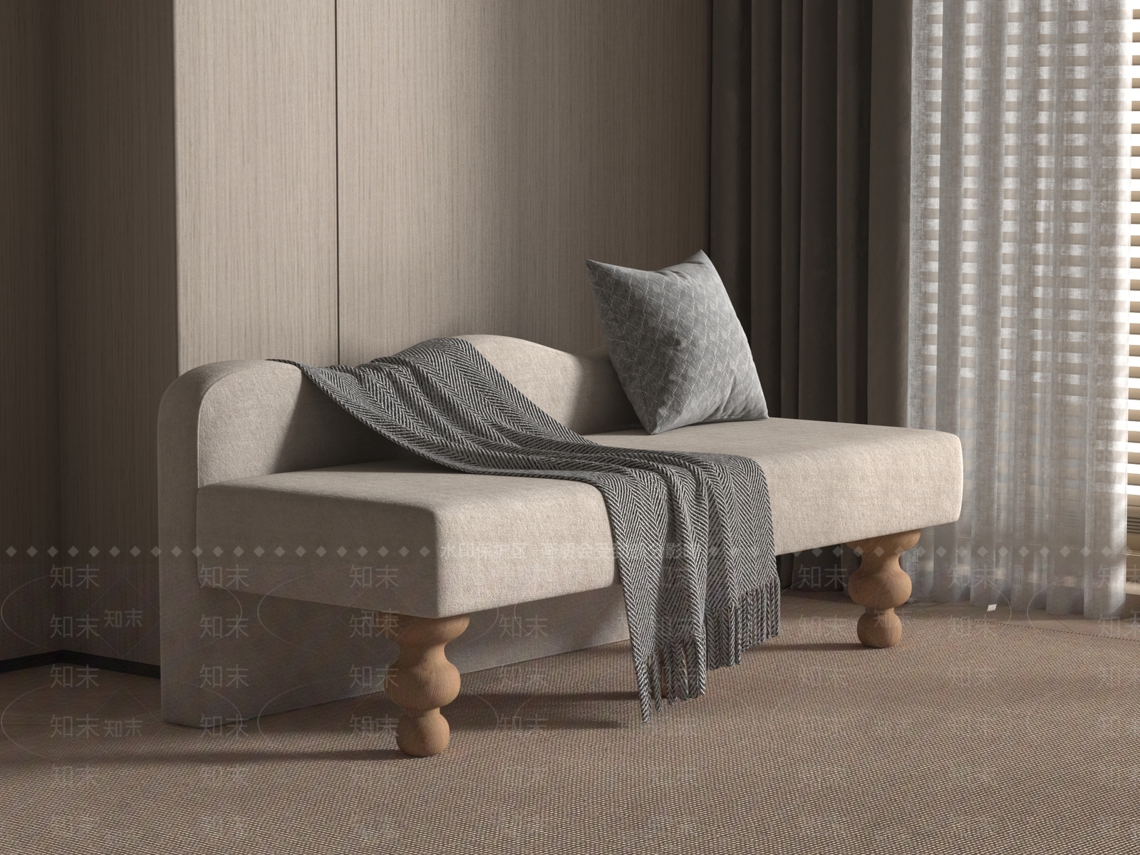 贵妃椅3D模型下载【ID:1189163674】