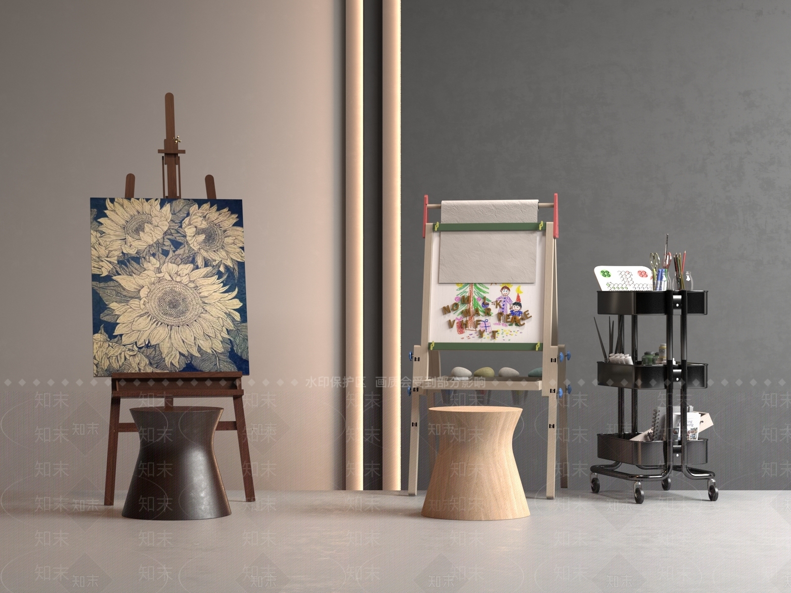 画具3D模型下载【ID:1189163701】