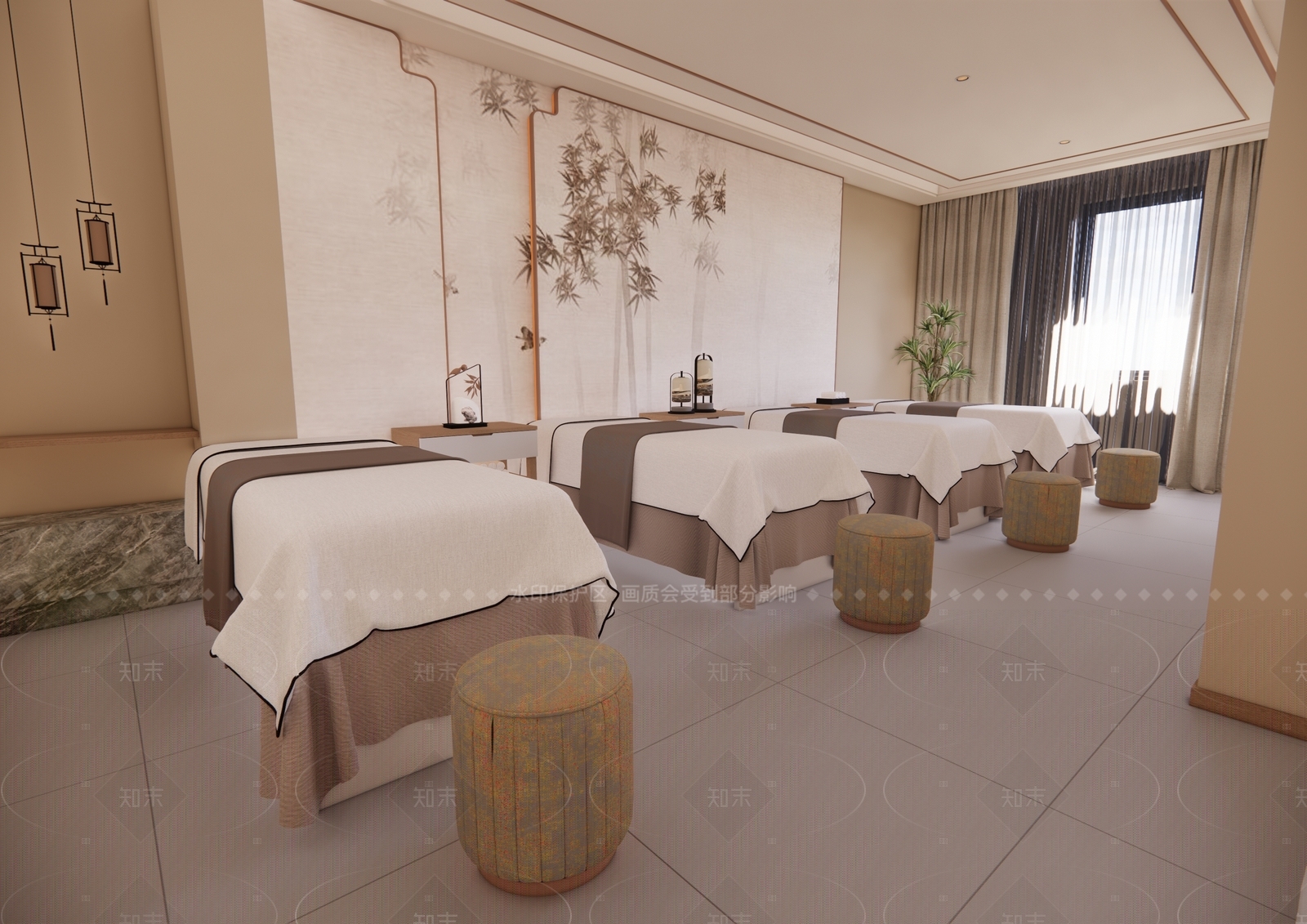 现代中式新中式会所SU模型下载【ID:1189164552】