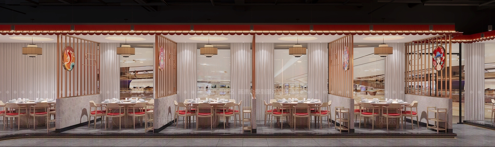 新中式中式火锅店3D模型下载【ID:1189165236】