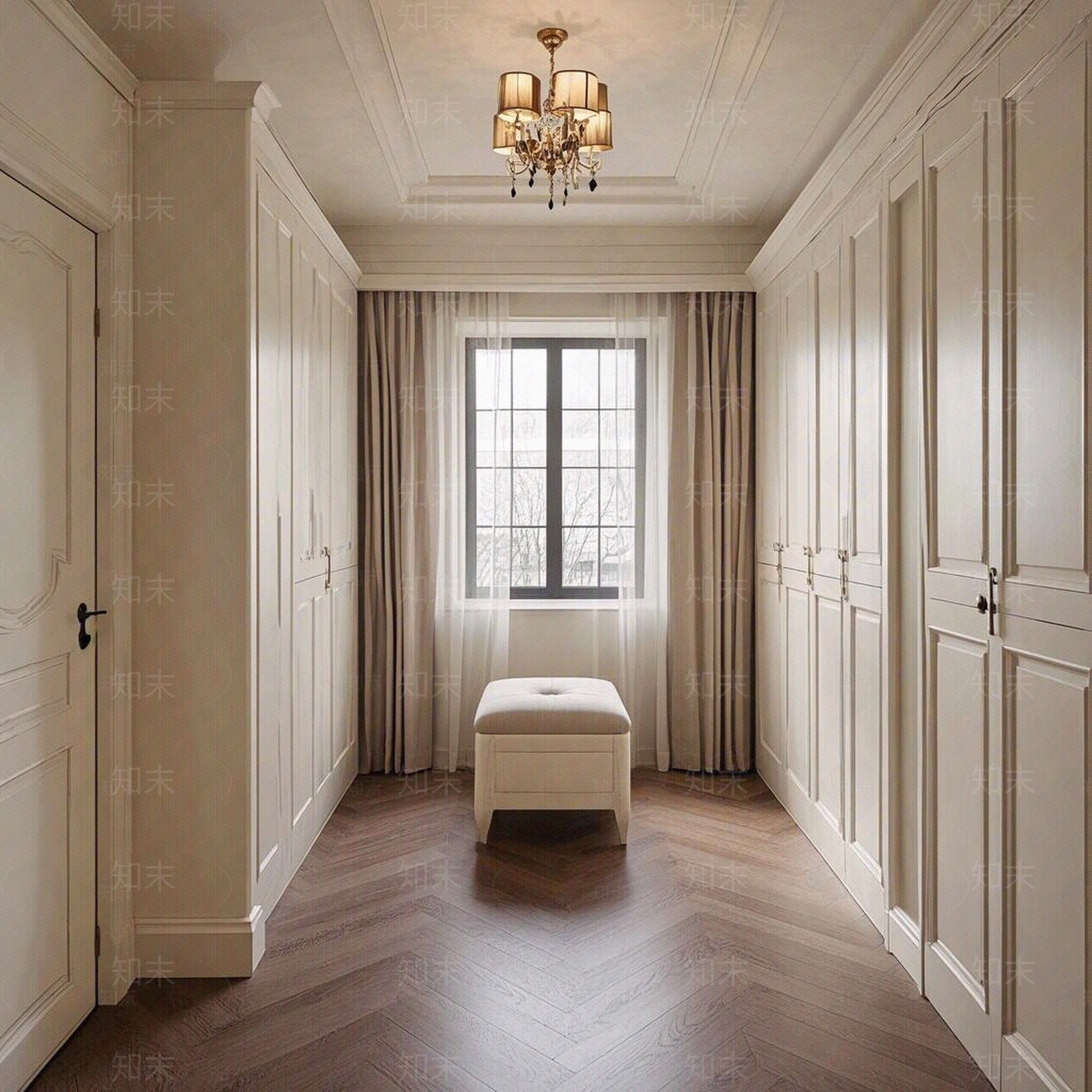 现代法式卧室贴图下载【ID:1189167452】