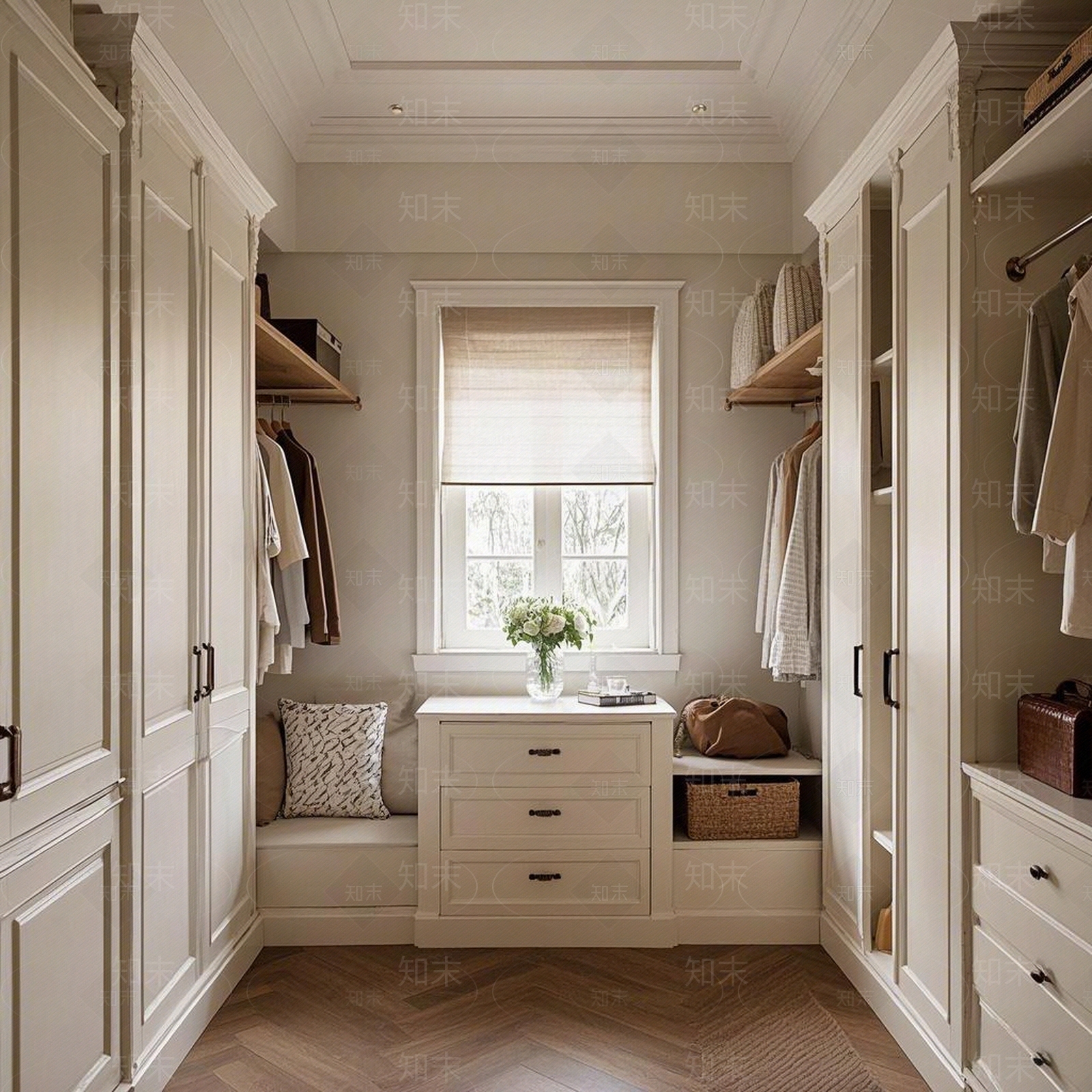 法式奶油卧室贴图下载【ID:1189167725】