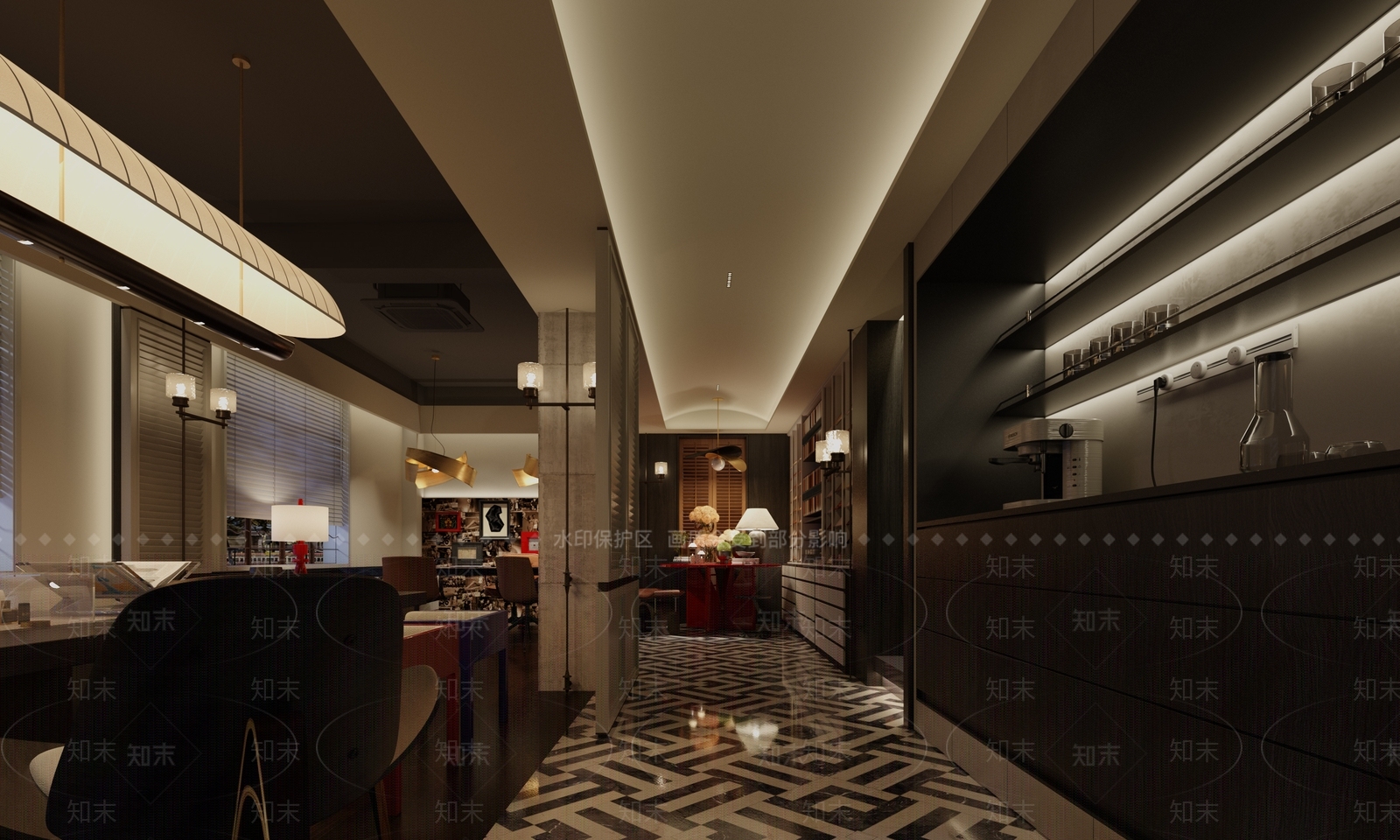 现代咖啡厅3D模型下载【ID:1189169014】