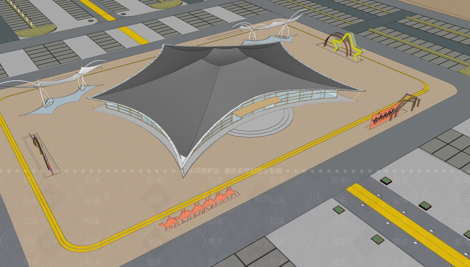 现代小公建SU模型下载【ID:1189175253】