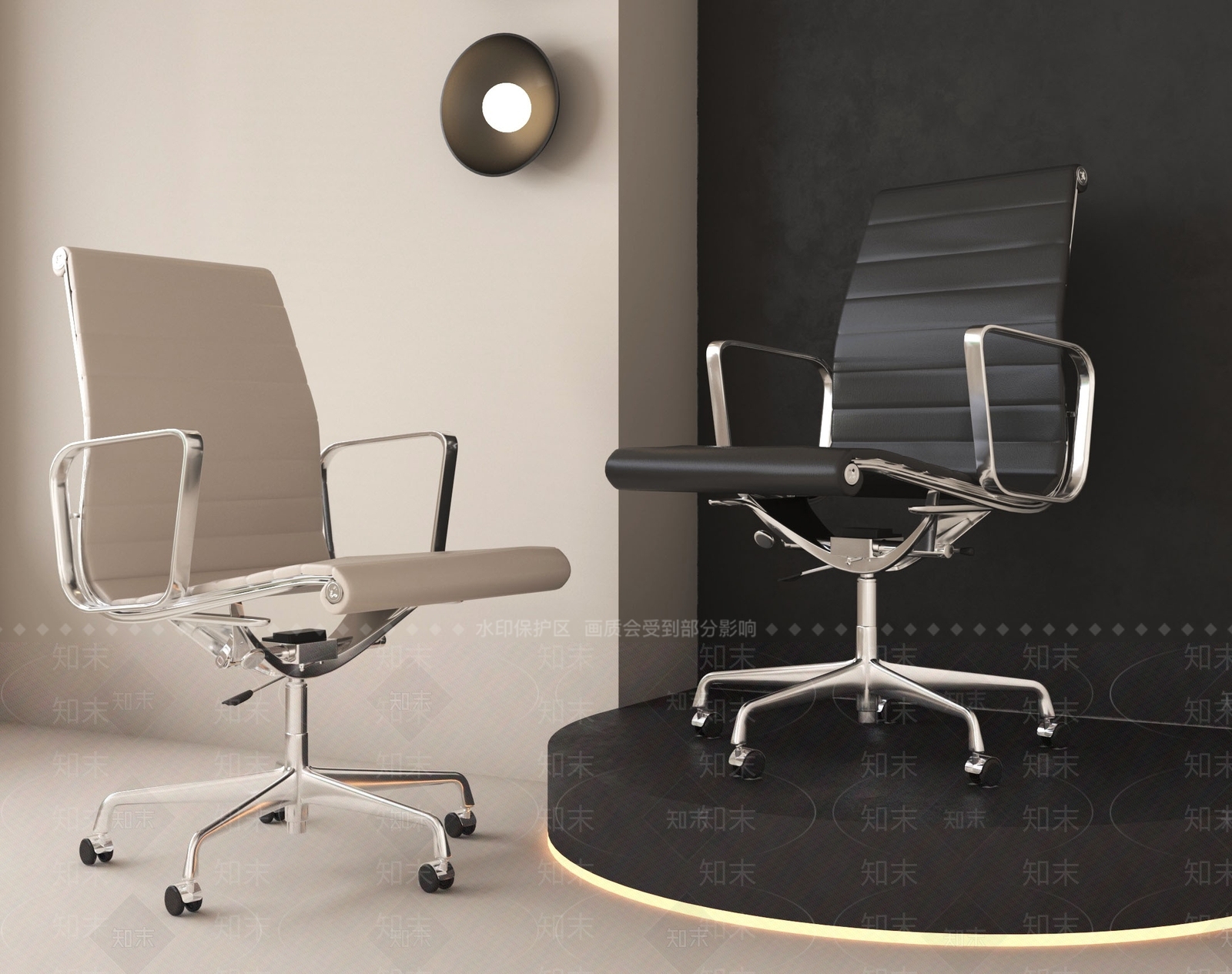 现代办公椅3D模型下载【ID:1189176446】