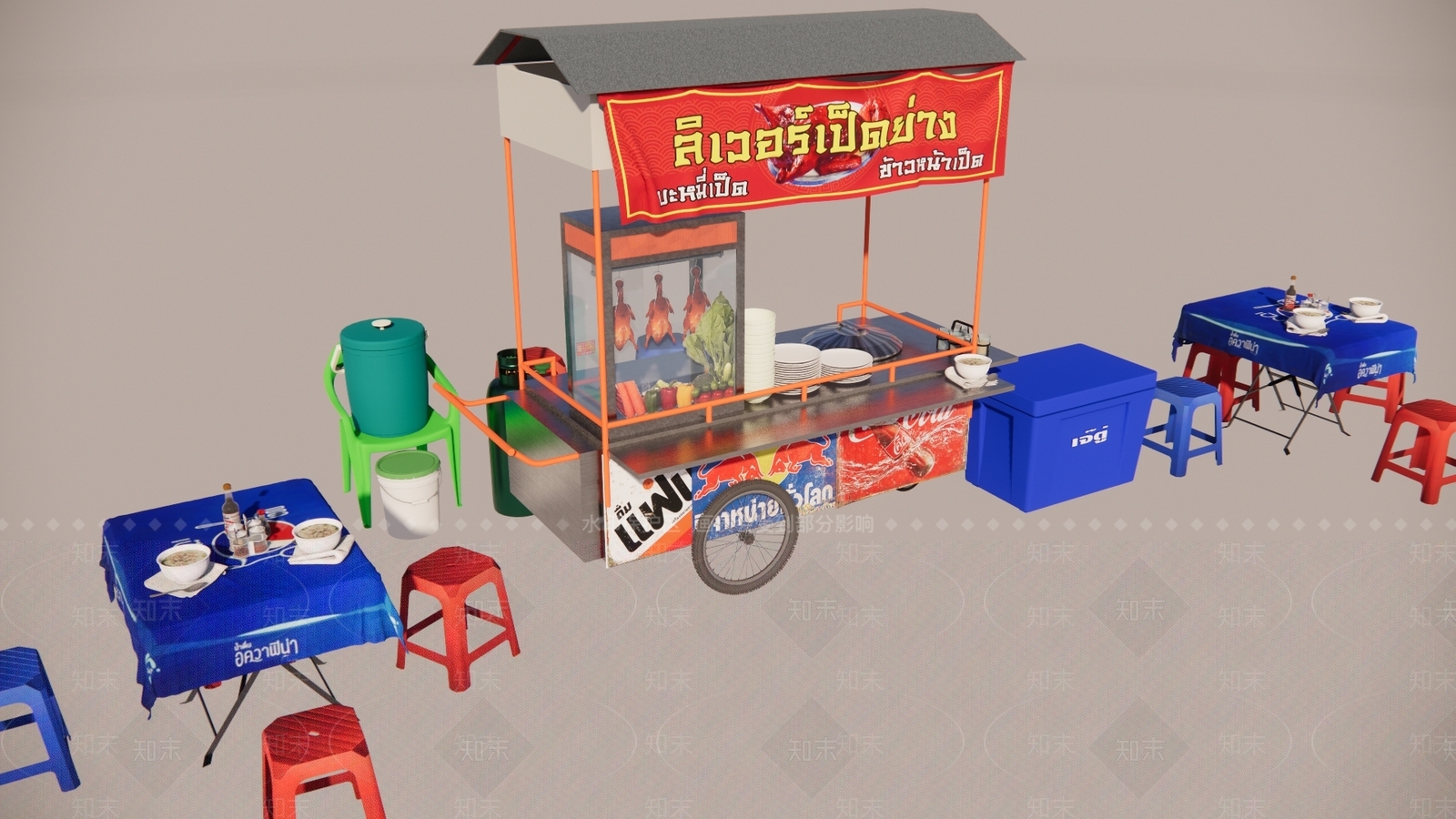 推车SU模型下载【ID:1189177963】