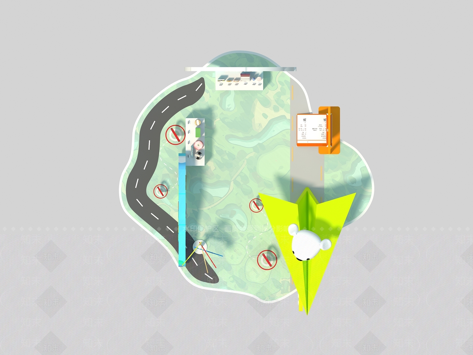 极简其他娱乐空间3D模型下载【ID:1189179136】