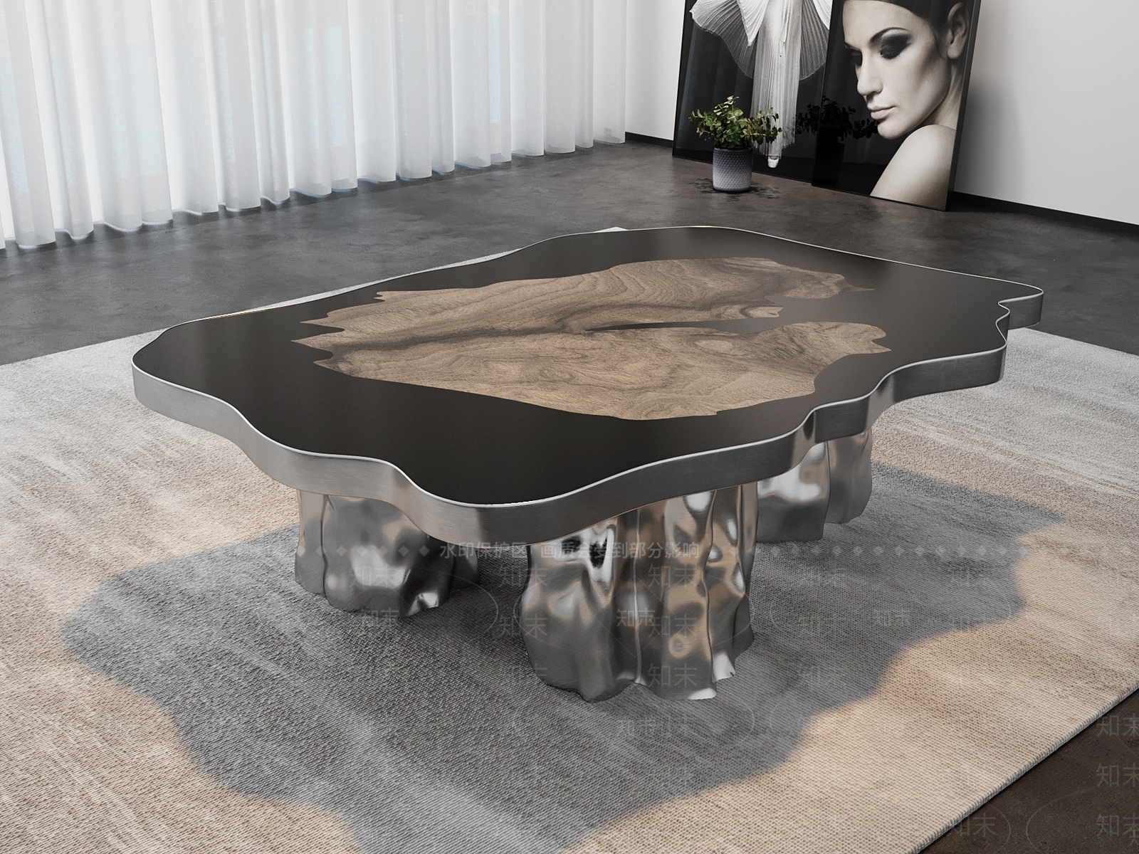 法式意式茶几3D模型下载【ID:1189183608】