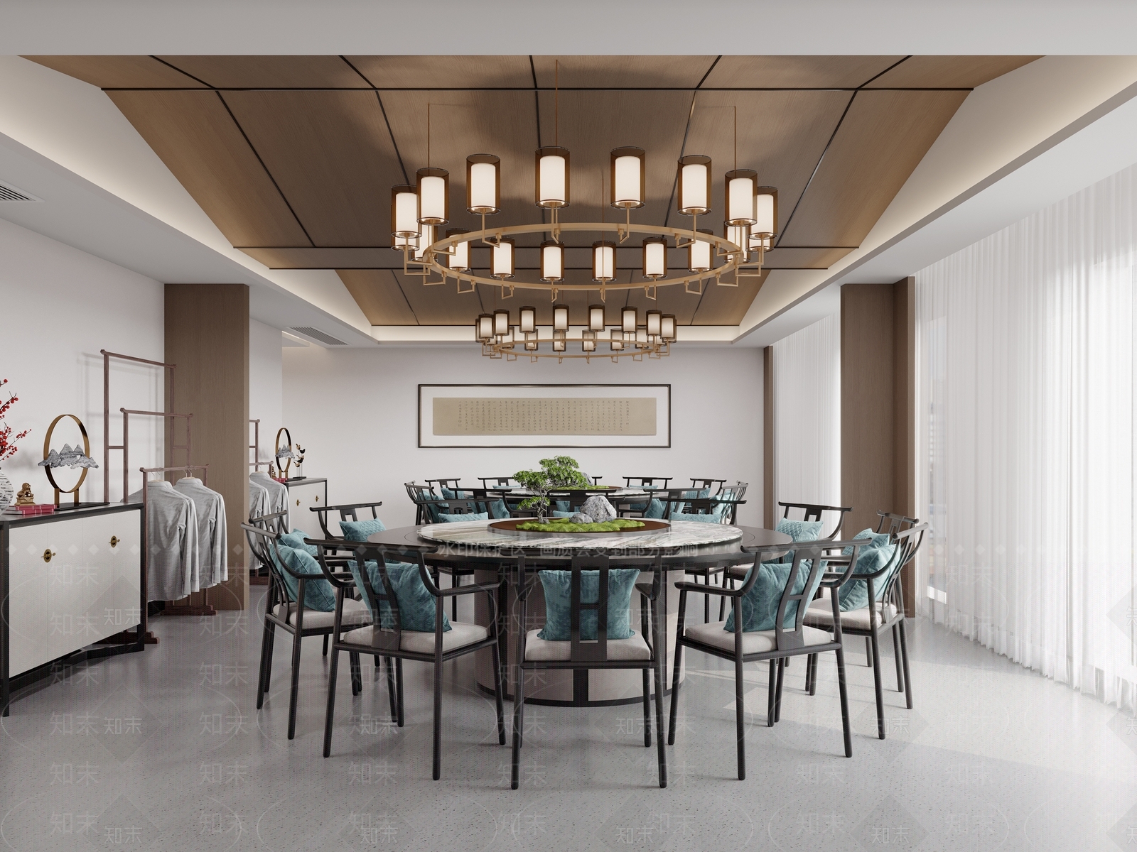 新中式包厢3D模型下载【ID:1189187755】