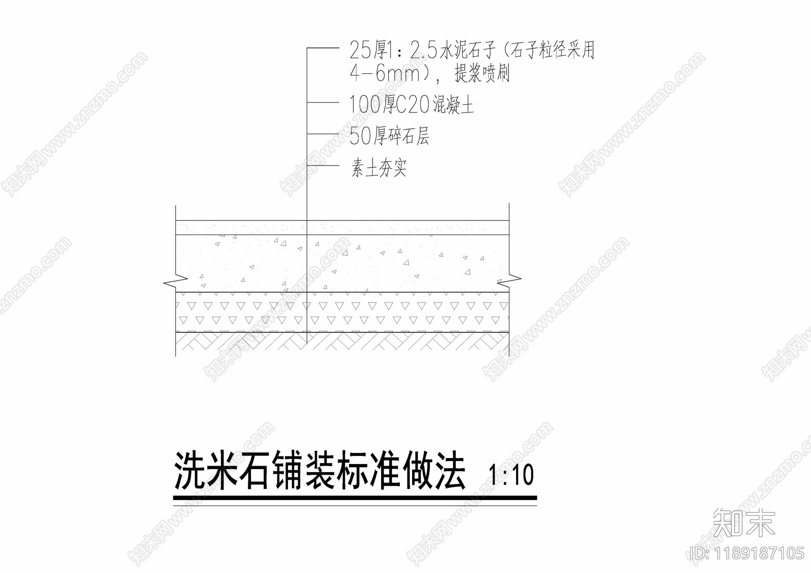 地面综合节点cad施工图下载【ID:1189187105】