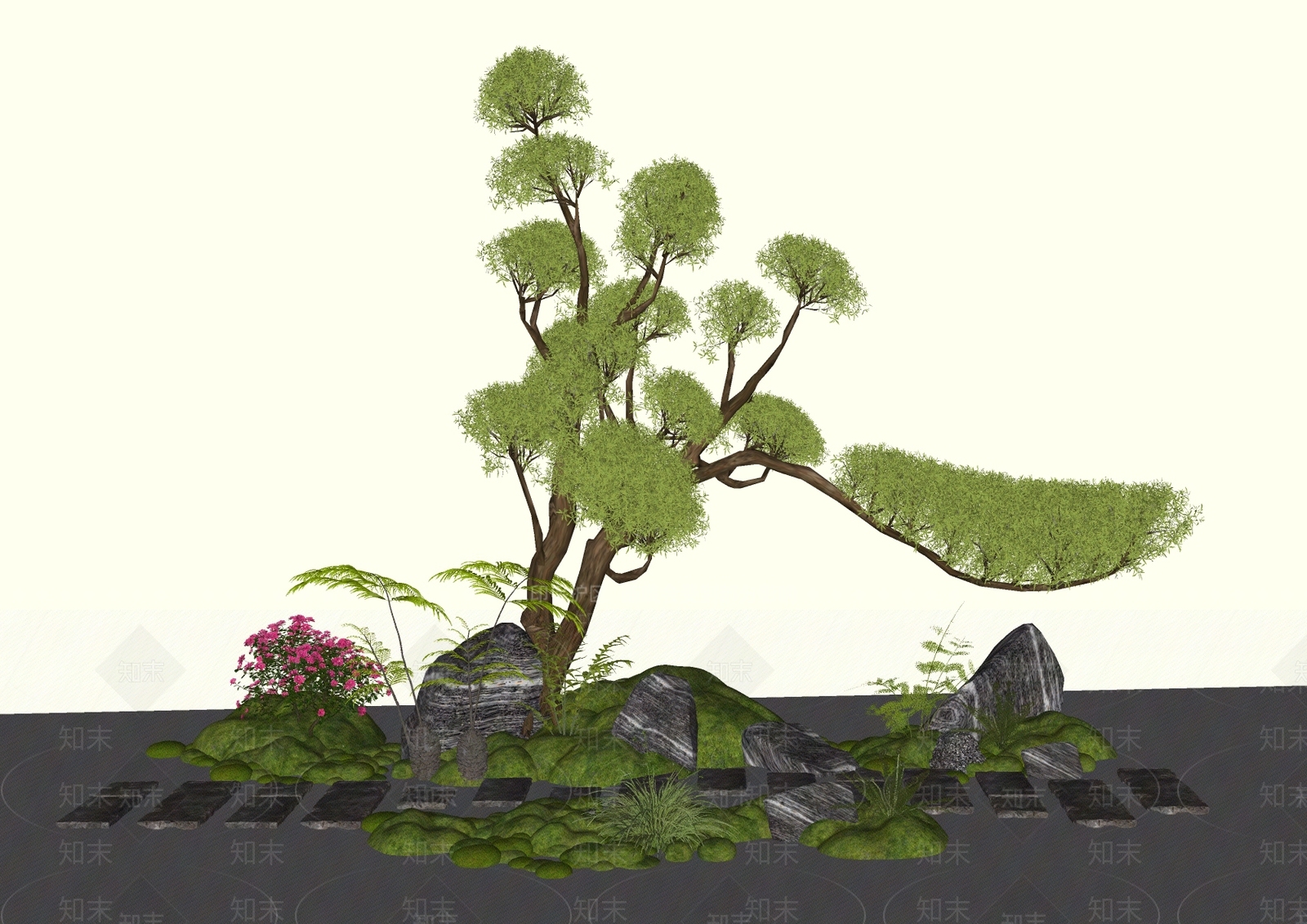 植物组合SU模型下载【ID:1189187296】