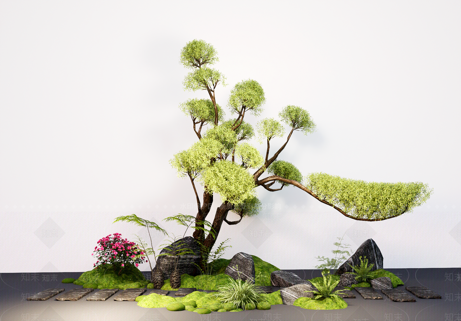 植物组合SU模型下载【ID:1189187296】