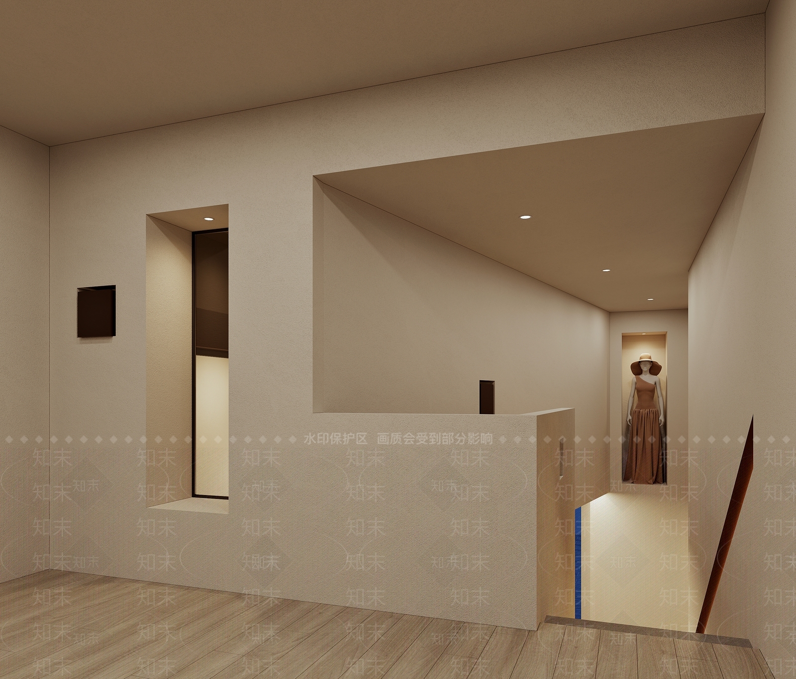 奶油侘寂服装店3D模型下载【ID:1189188765】