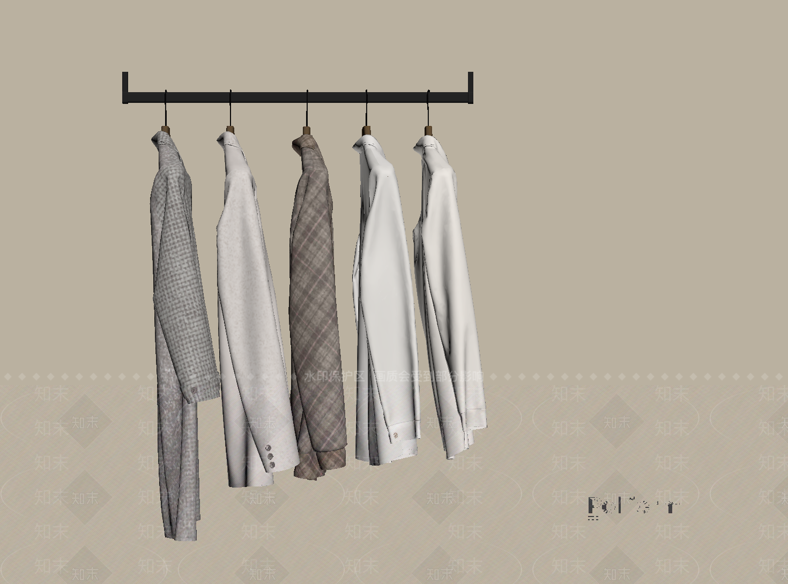衣服SU模型下载【ID:1189188613】