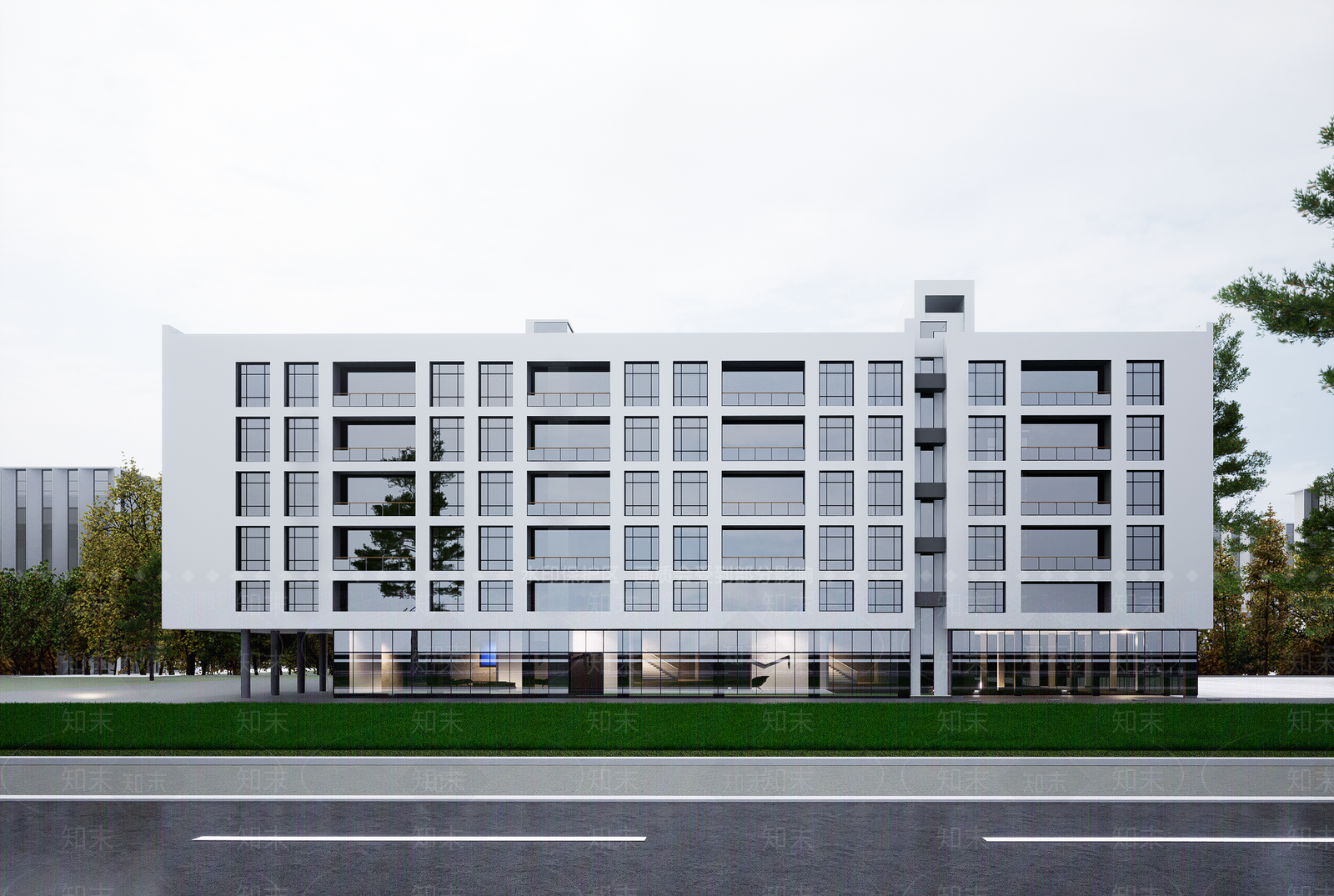 现代办公楼SU模型下载【ID:1189192241】