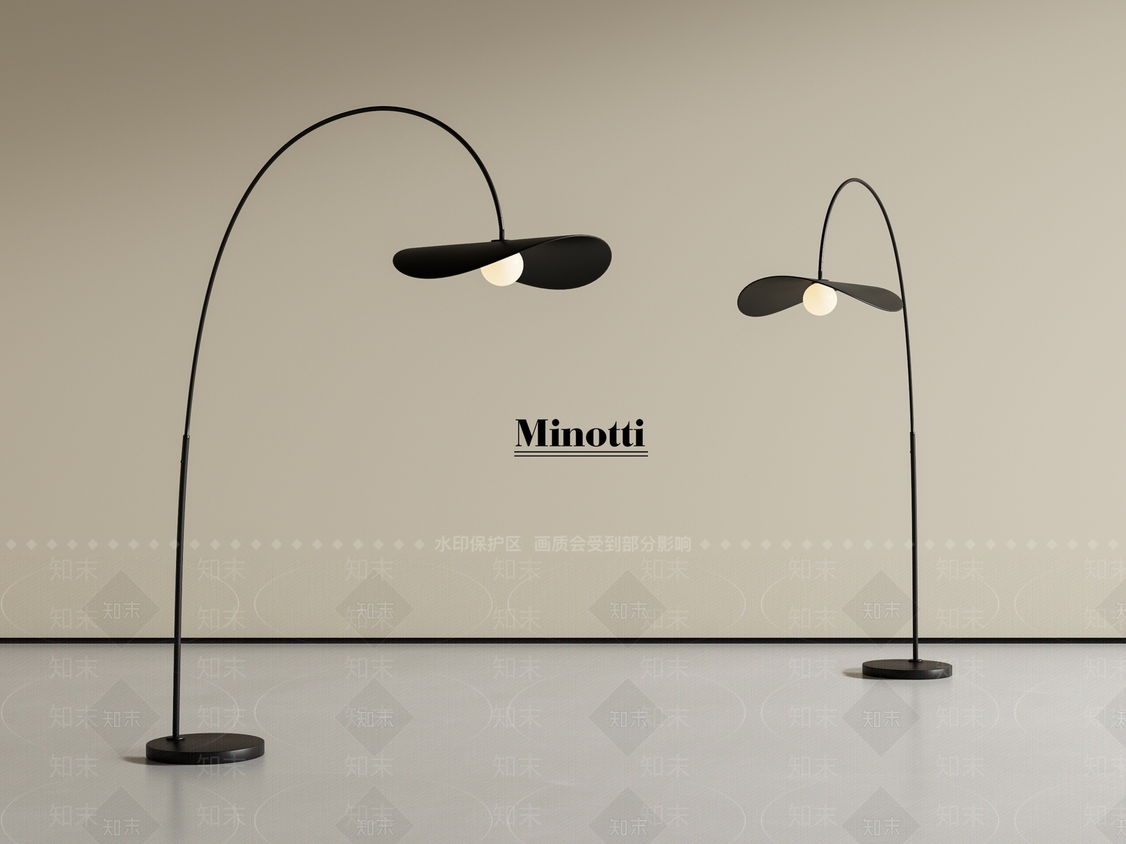 现代简约落地灯SU模型下载【ID:1189193050】