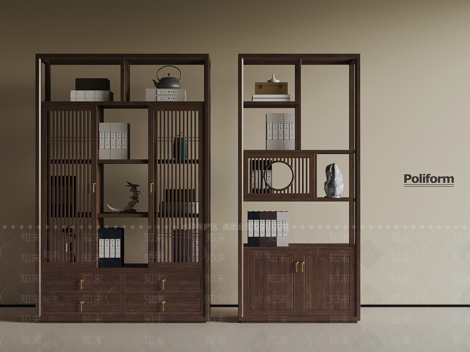 新中式博古架SU模型下载【ID:1189194189】