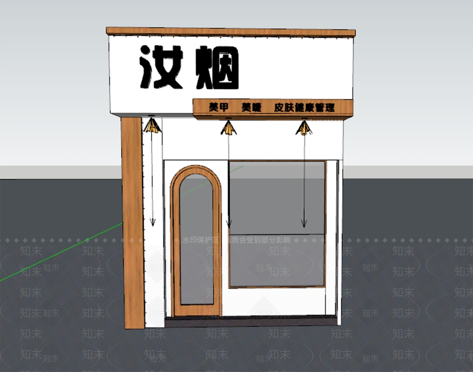现代新中式美妆店SU模型下载【ID:1189195891】