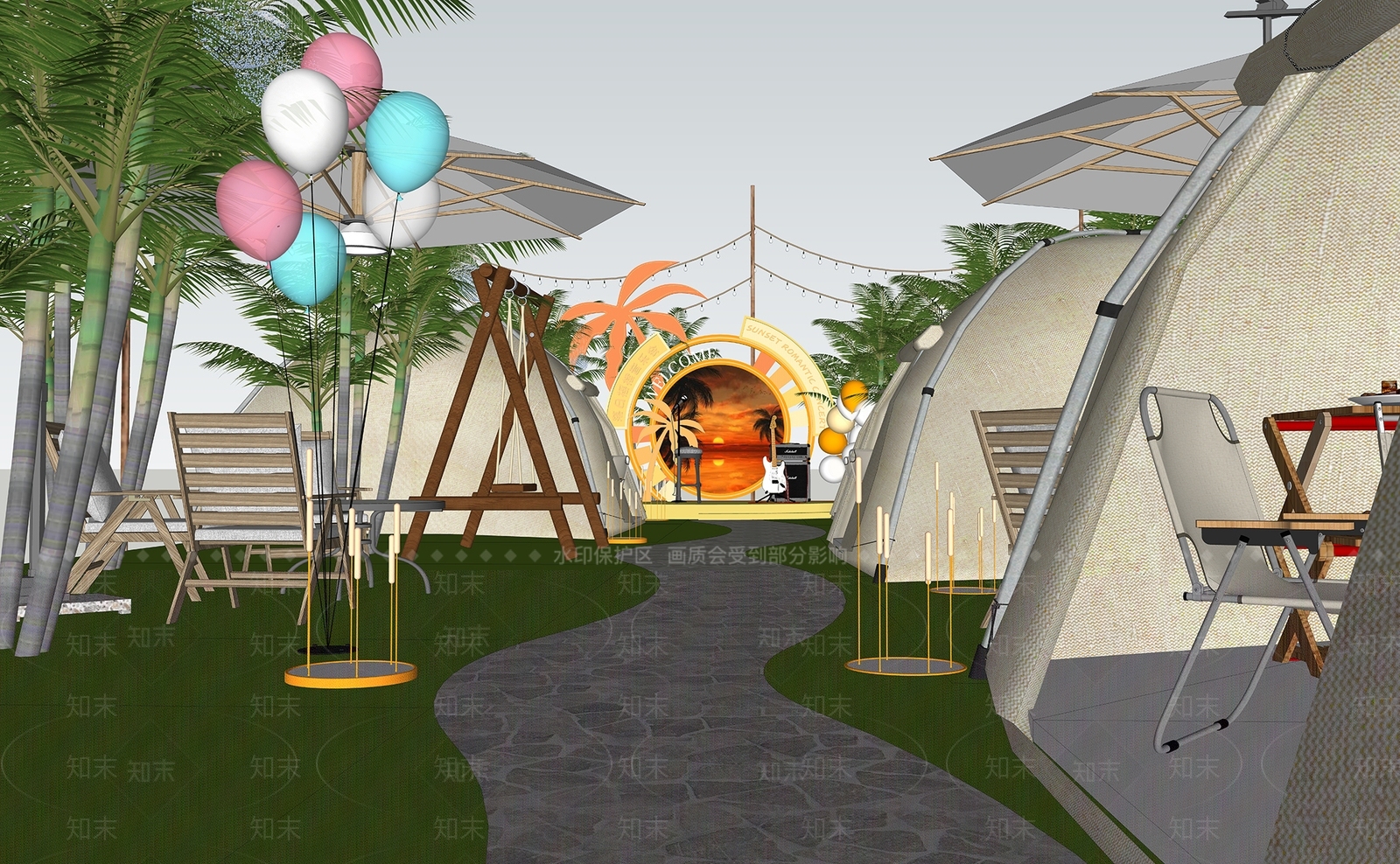 现代极简其他景观小建筑SU模型下载【ID:1189197523】