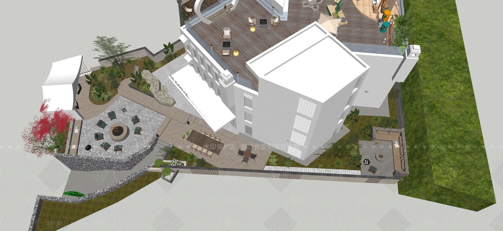 现代轻奢小公建SU模型下载【ID:1189199576】