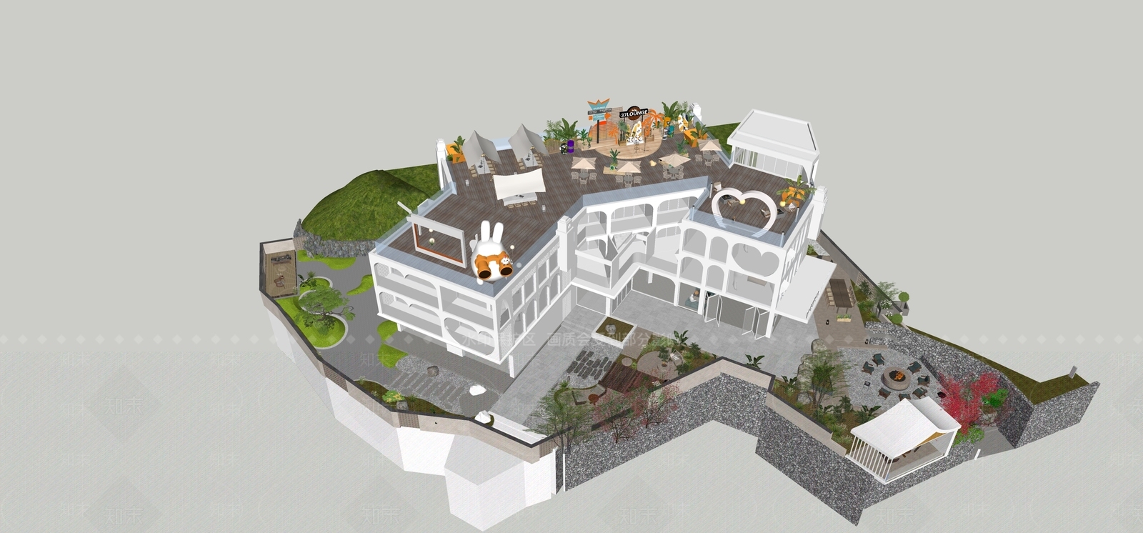 现代轻奢小公建SU模型下载【ID:1189199576】