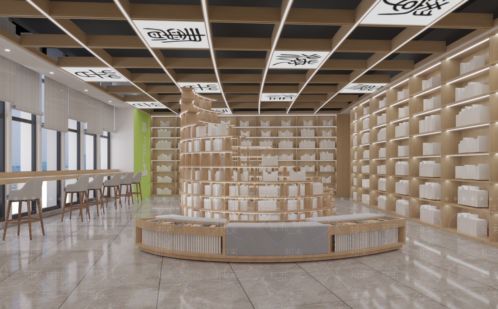 现代图书馆3D模型下载【ID:1189202864】