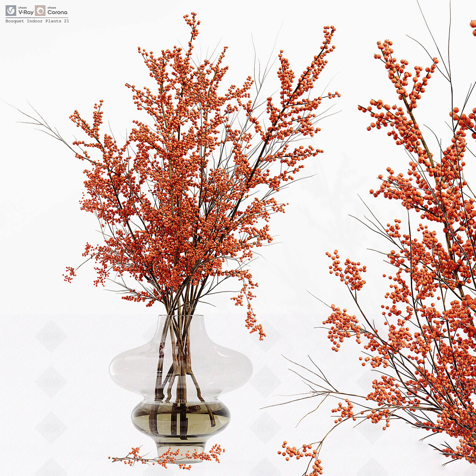 新中式现代意式花艺3D模型下载【ID:1189204308】