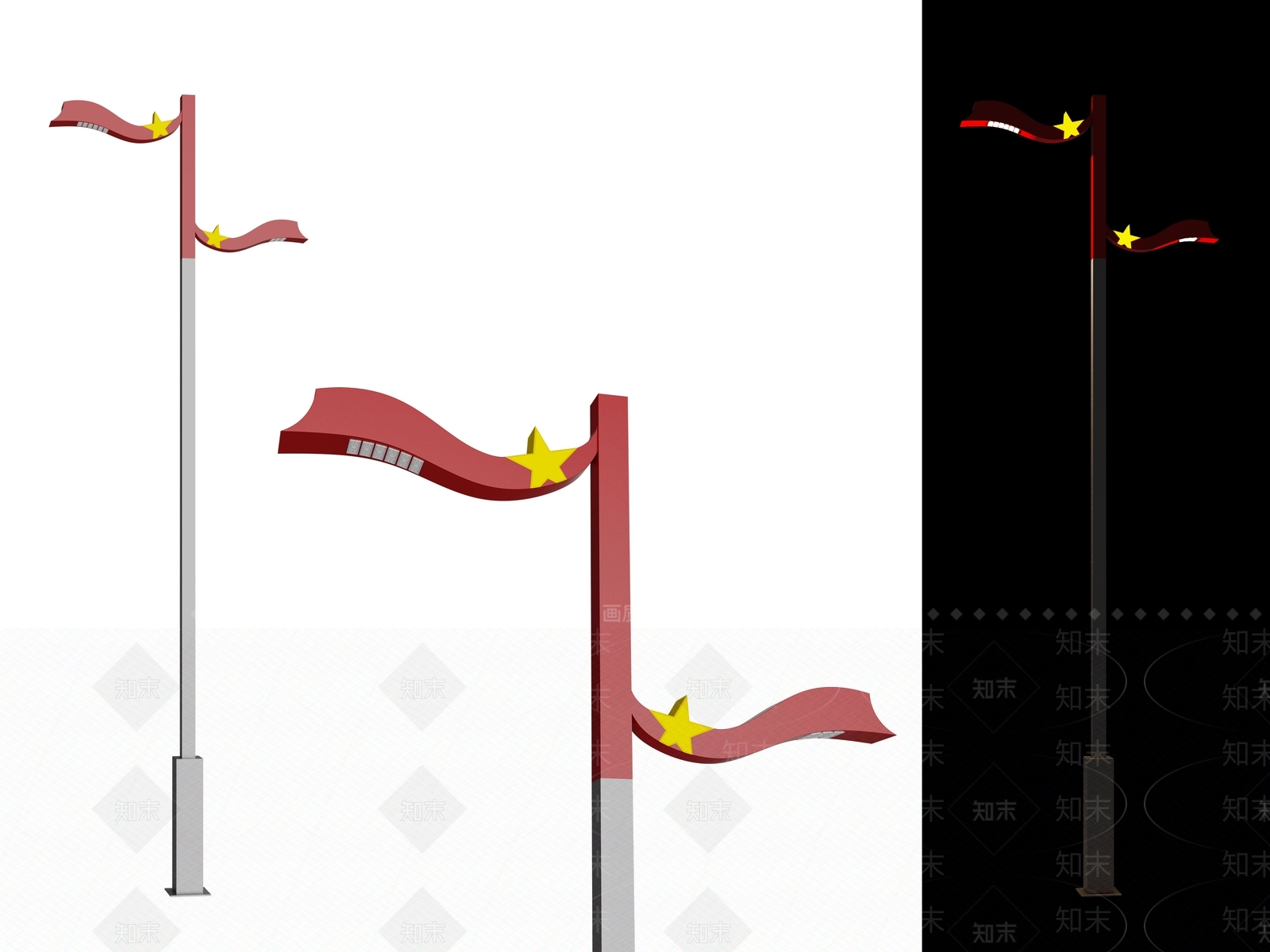 现代简约路灯SU模型下载【ID:1189206815】